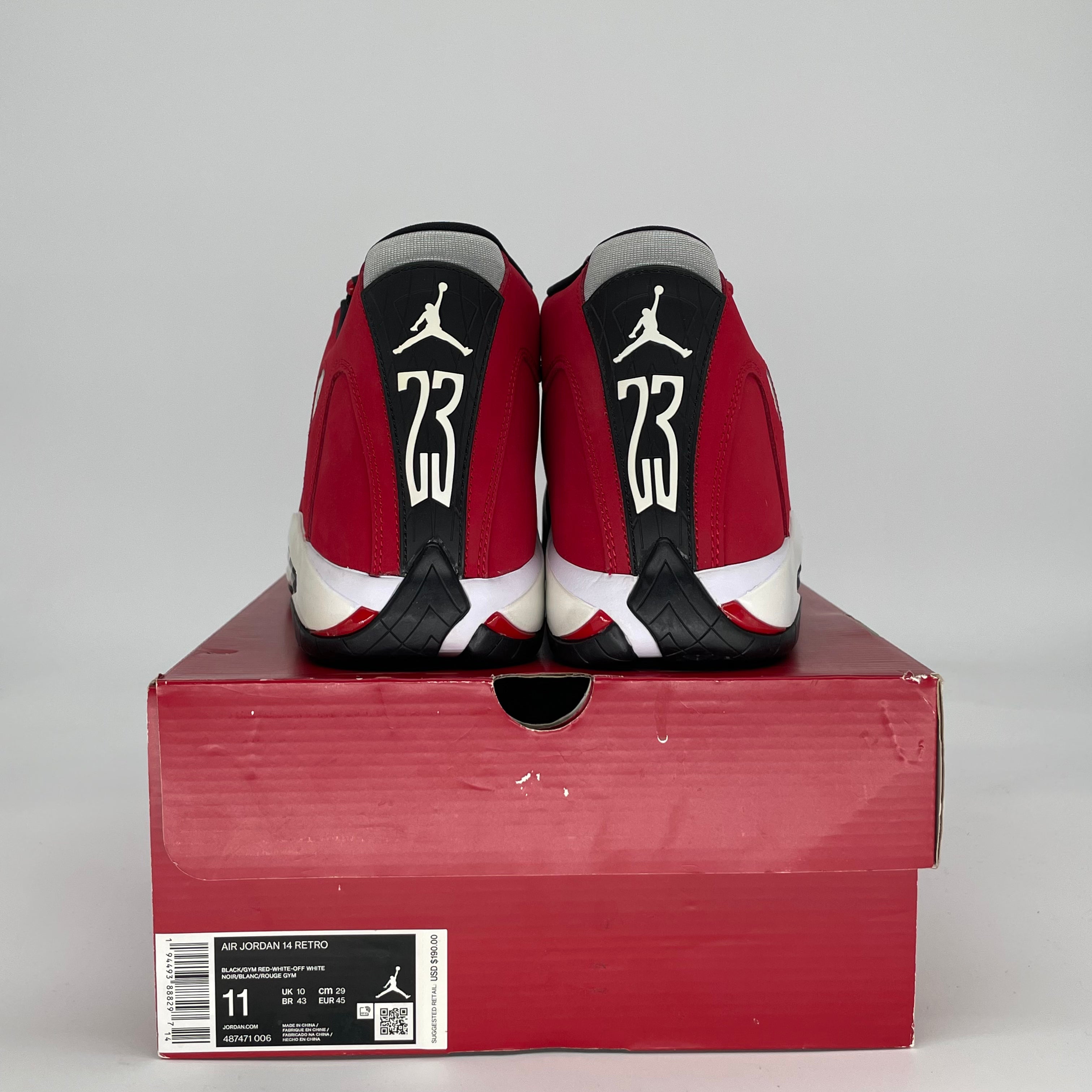 AIR JORDAN 14 GYM RED TORO 487471-006 SIZE 11/12.5W