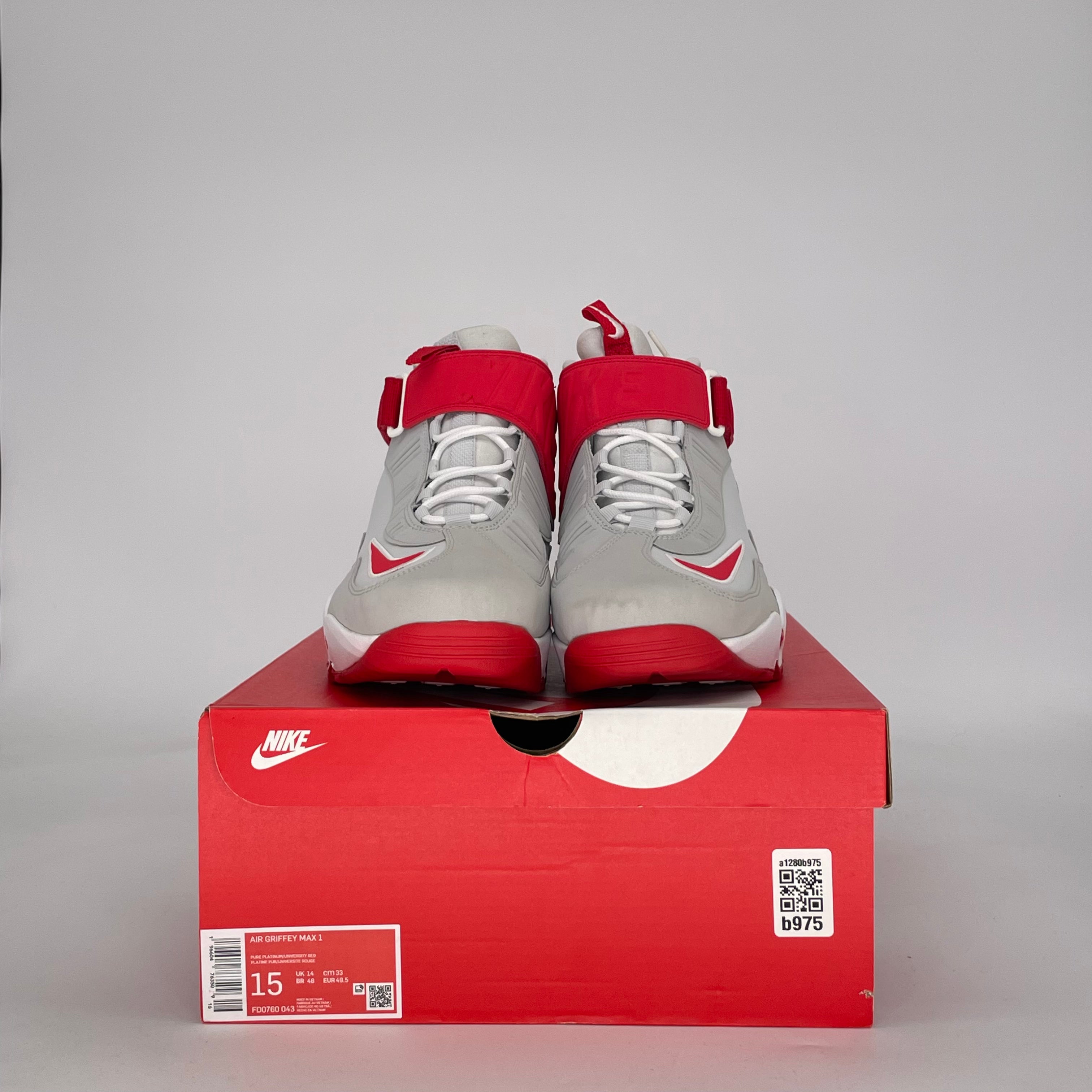 NIKE AIR GRIFFEY MAX 1 CINCINNATI REDS FD0760-043 SIZE 15/16.5W