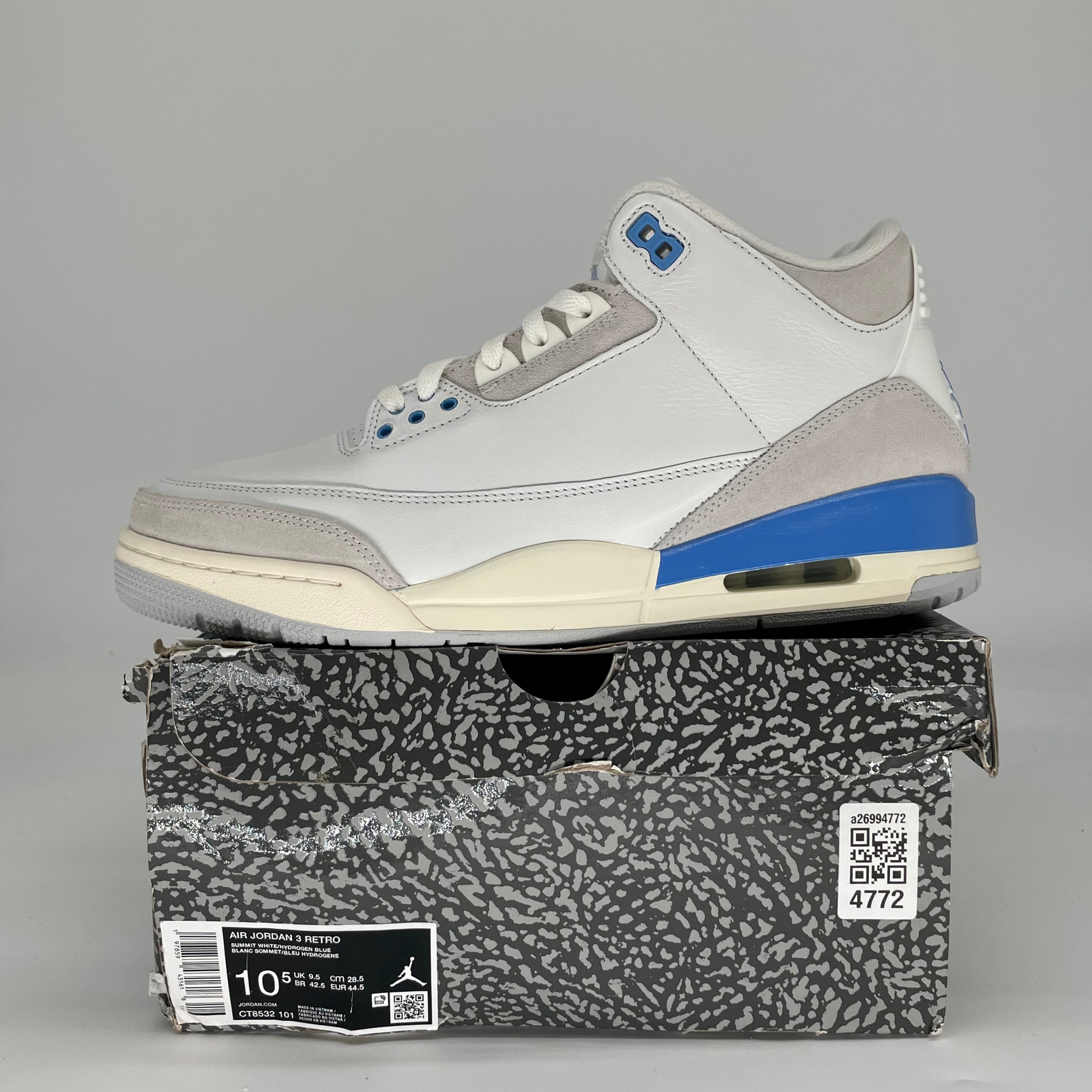 AIR JORDAN 3 LUCKY SHORTS CT8532-101 SIZE 10.5/12W