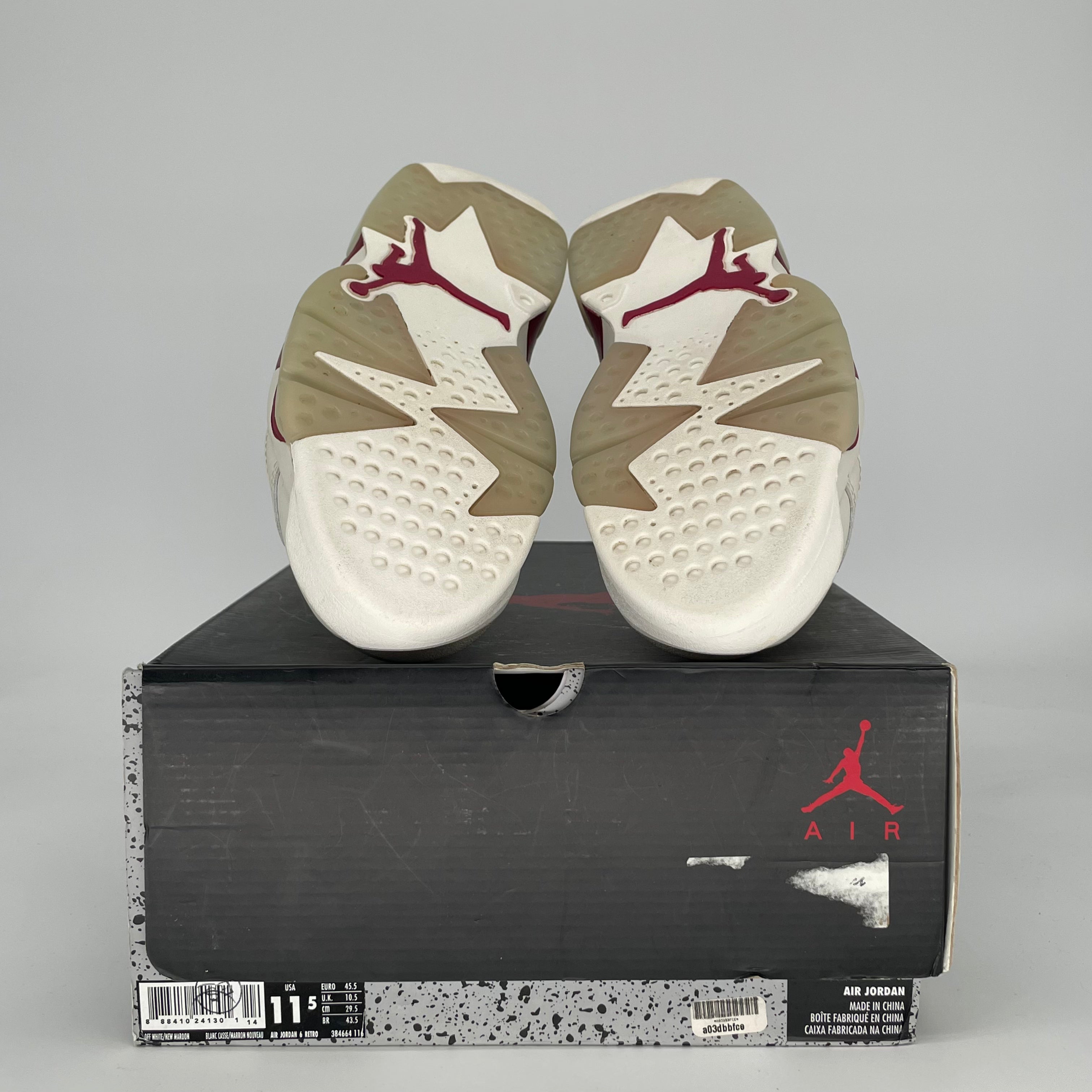 AIR JORDAN 6 MAROON 384664-116 SIZE 11.5/13W