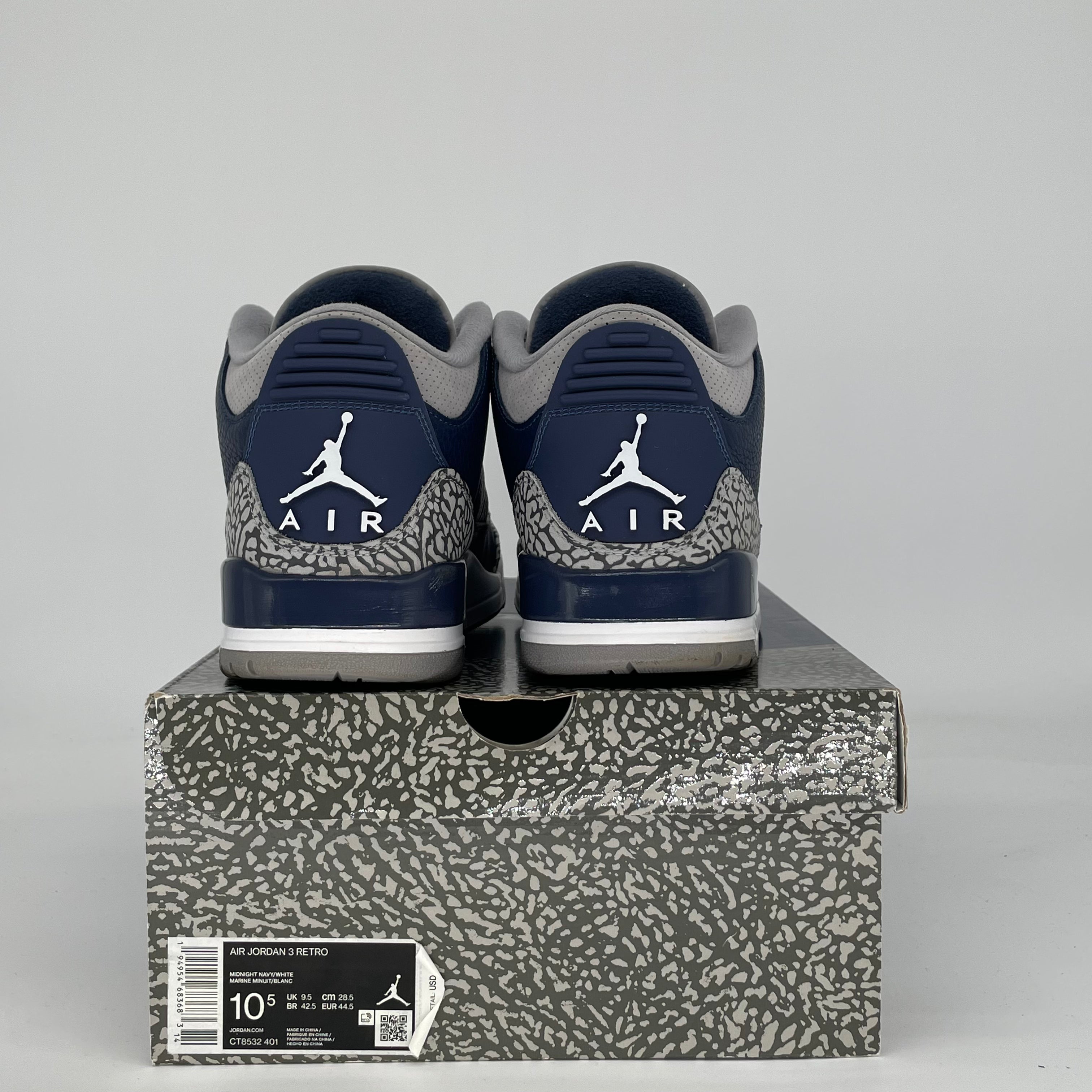 AIR JORDAN 3 GEORGETOWN CT8532-401 SIZE 10.5/12W