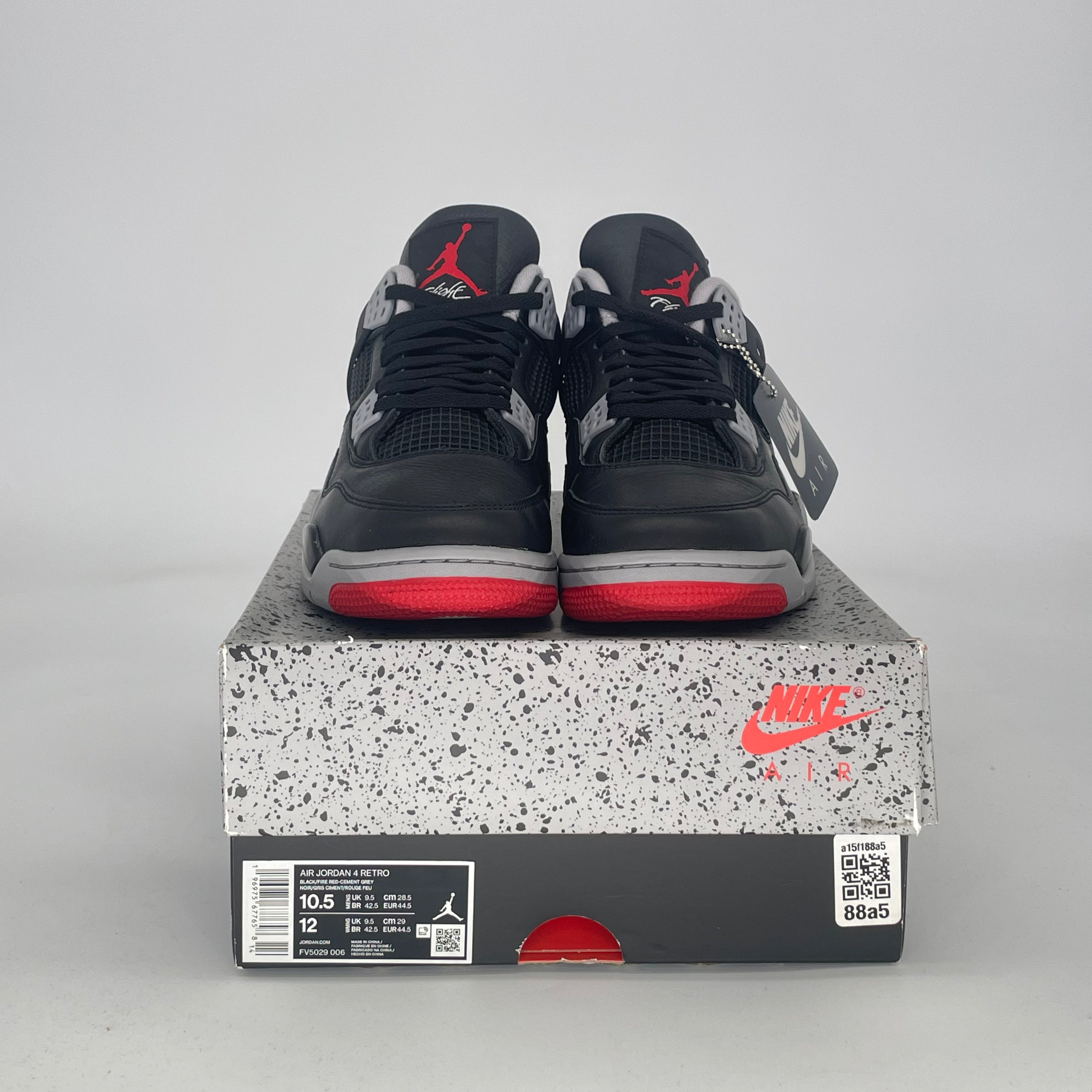 AIR JORDAN 4 BRED REIMAGINED FV5029-006 SIZE 10.5/12W