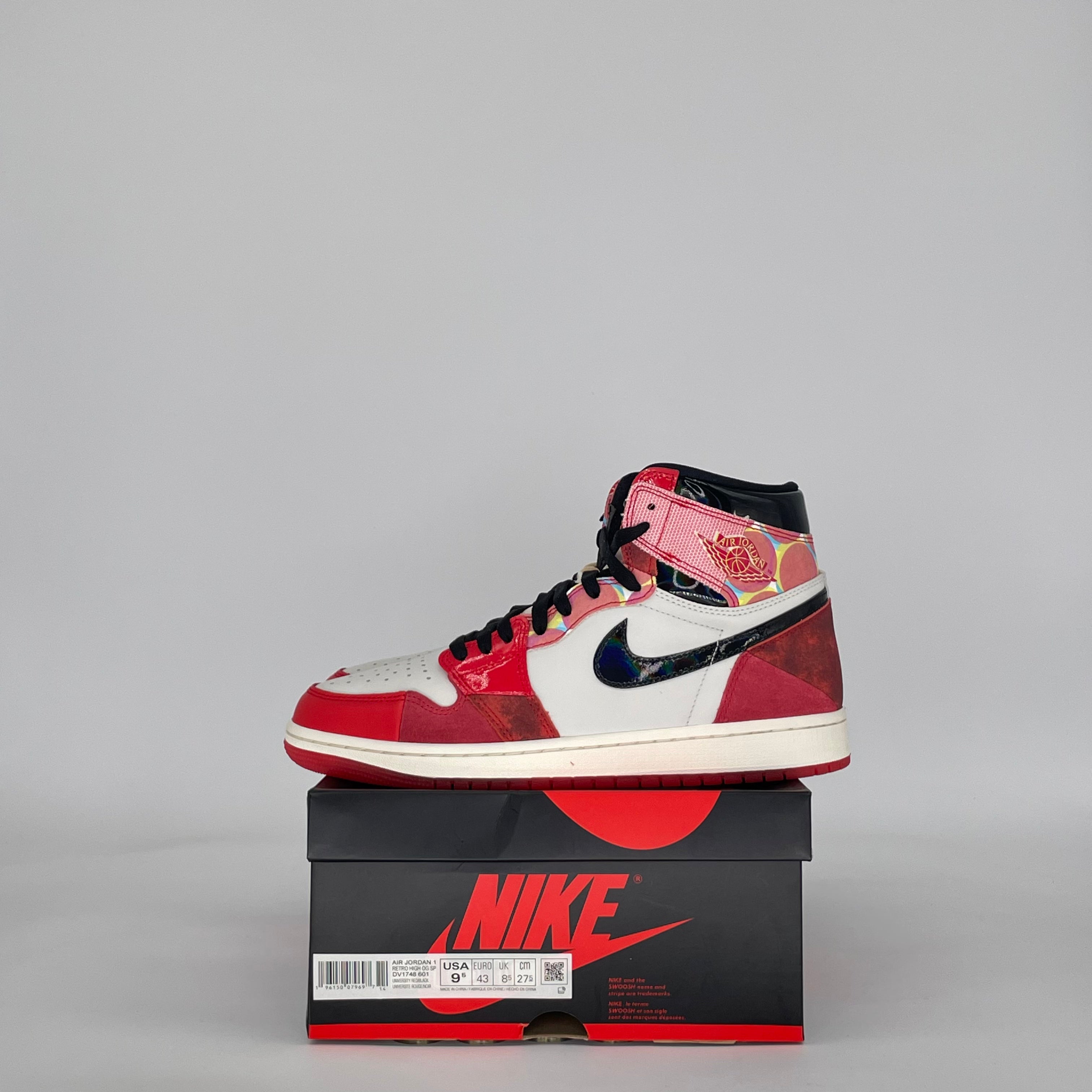 AIR JORDAN 1 SPIDER-MAN ACROSS THE SPIDER-VERSE DV1748-601 SIZE 9.5/11W