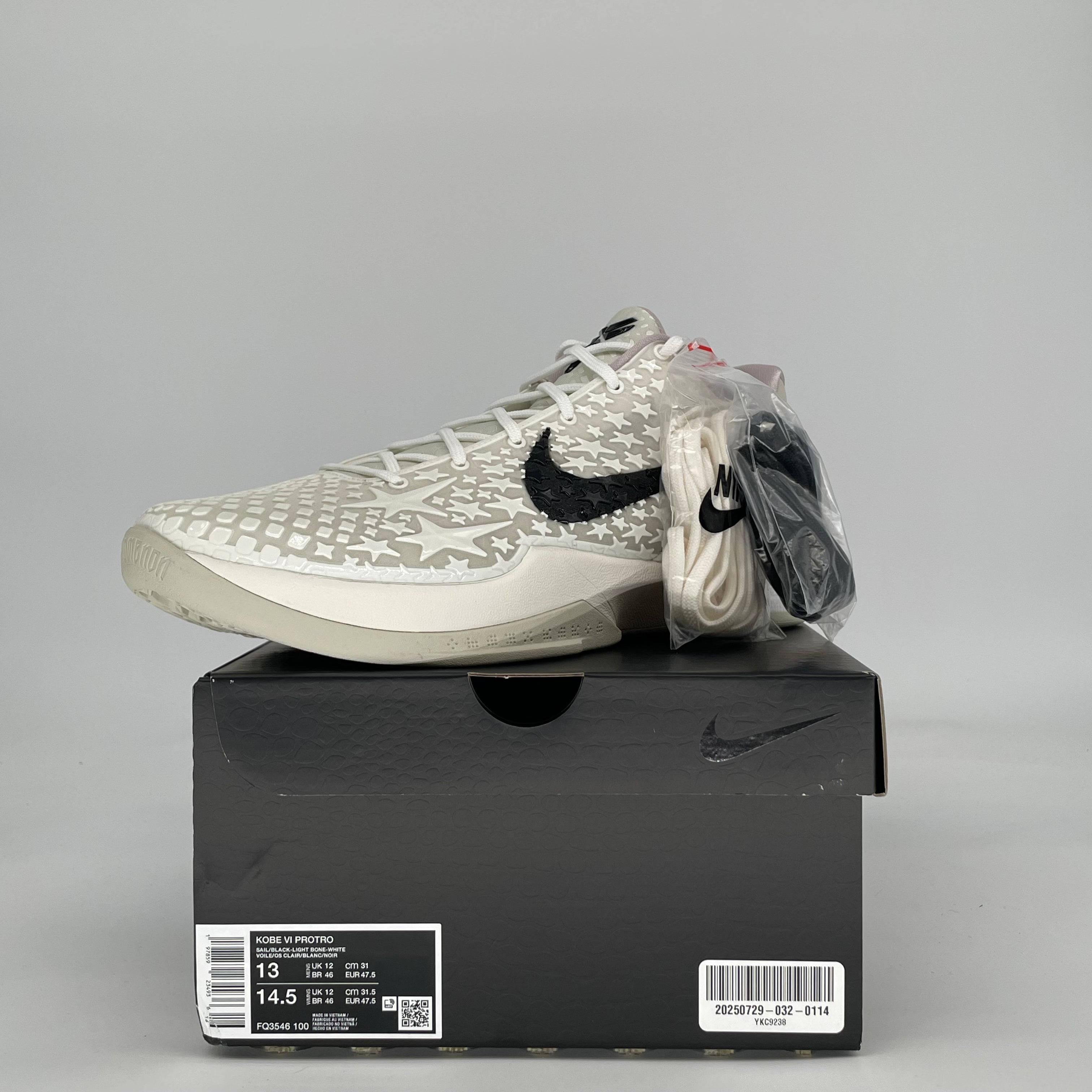 NIKE KOBE 6 PROTRO SAIL ALL-STAR FQ3546-100 SIZE 13/14.5W
