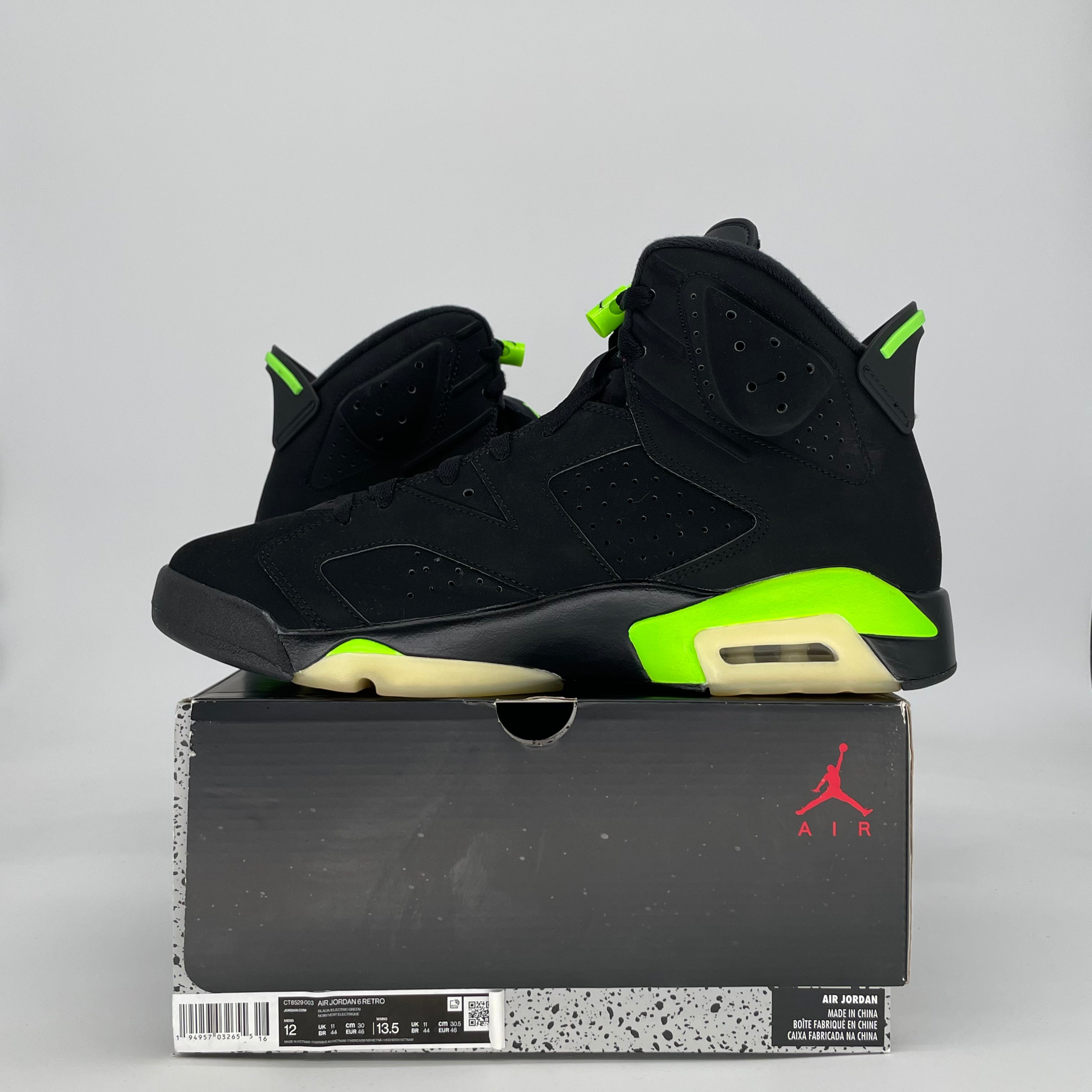 AIR JORDAN 6 ELECTRIC GREEN CT8529-003 SIZE 12/13.5W