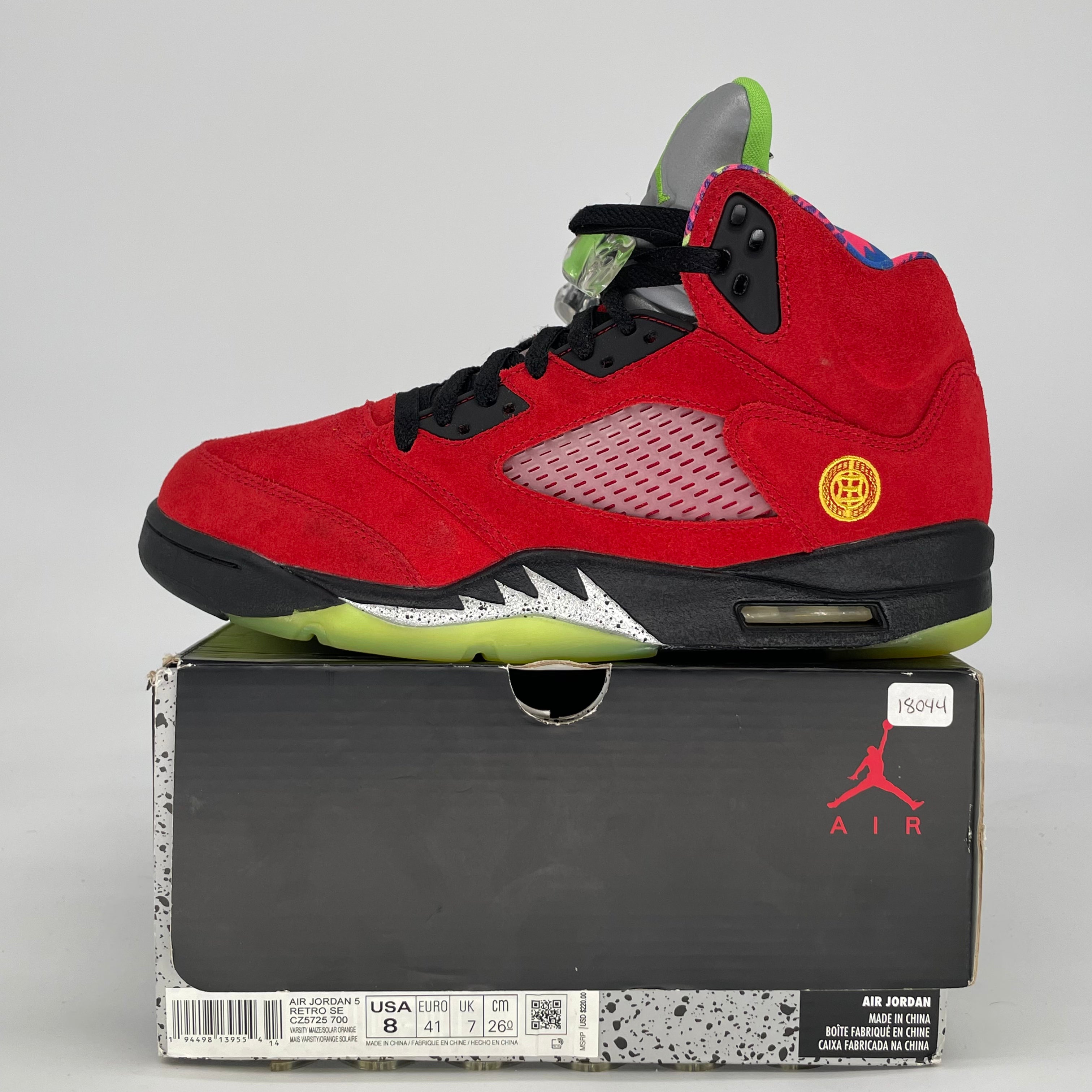 AIR JORDAN 5 WHAT THE CZ5725-700 SIZE 8/9.5W