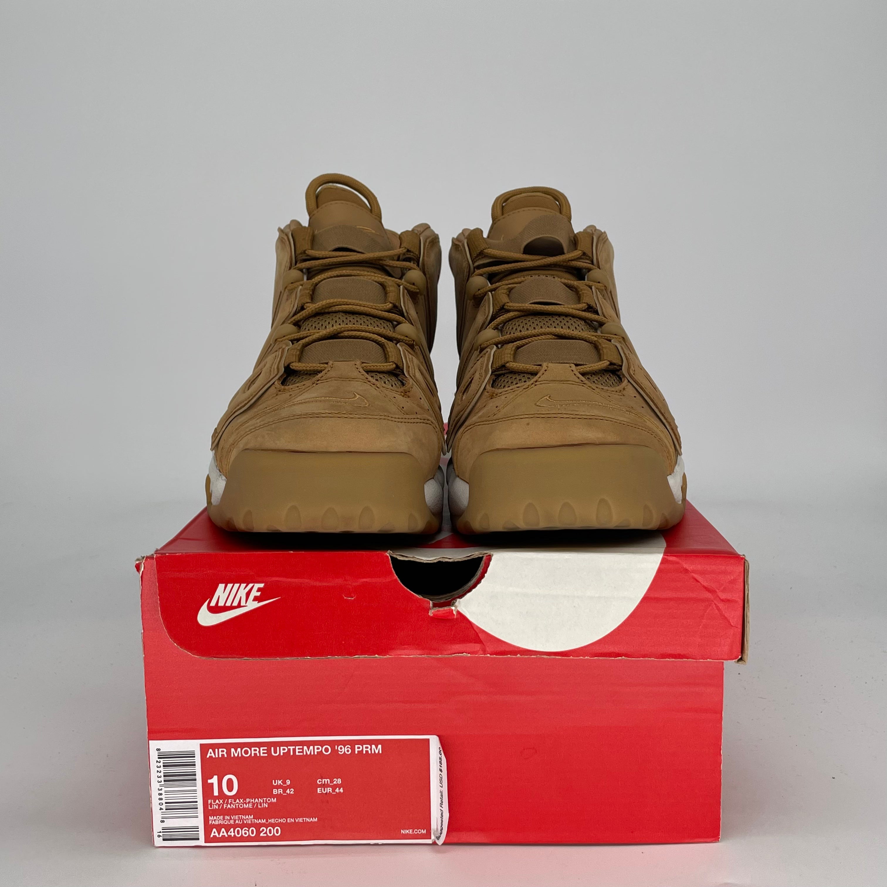 NIKE AIR MORE UPTEMPO FLAX AA4060-200 SIZE 10/11.5W