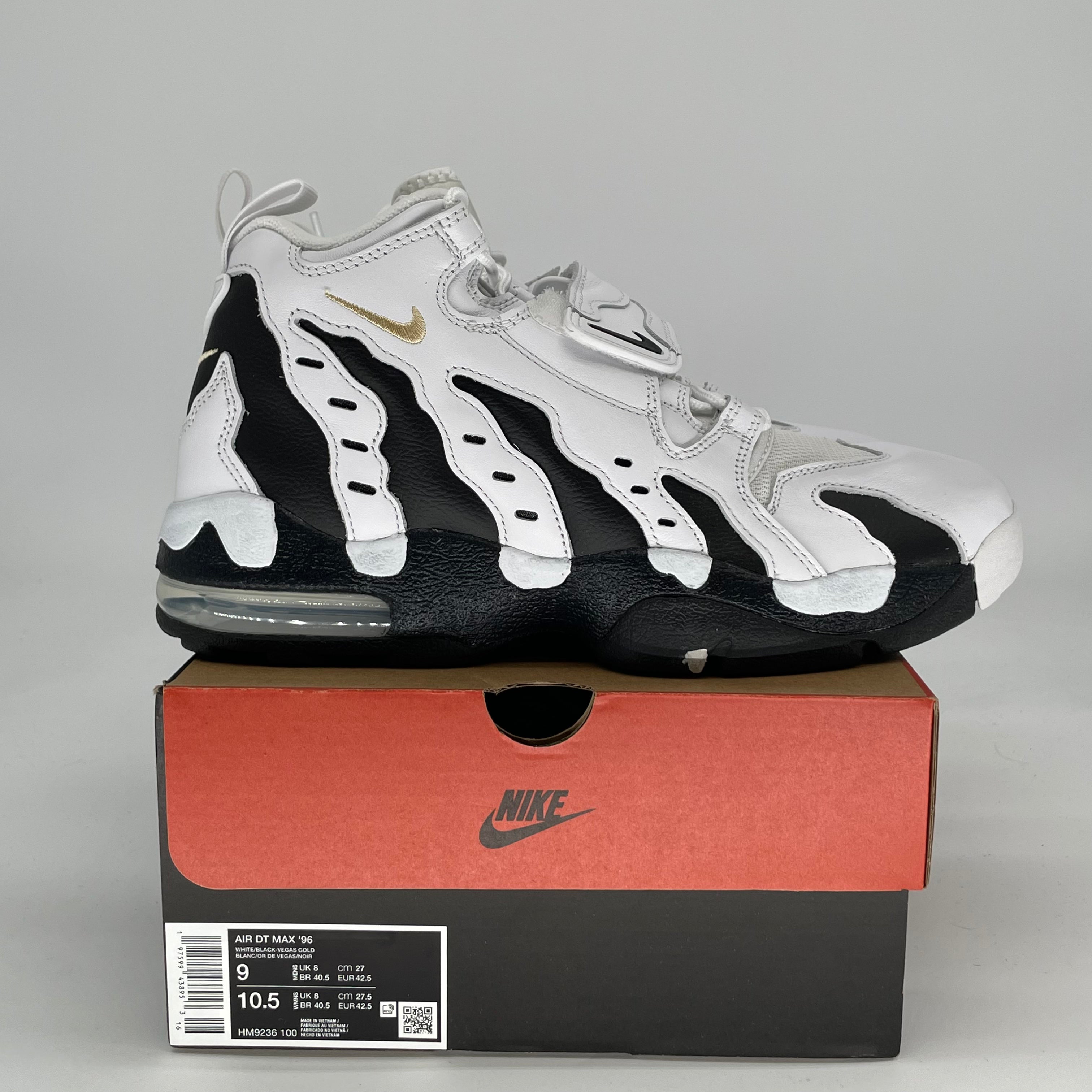 NIKE AIR DT MAX 96 COLORADO AWAY WHITE BLACK HM9236-100 SIZE 9/10.5W