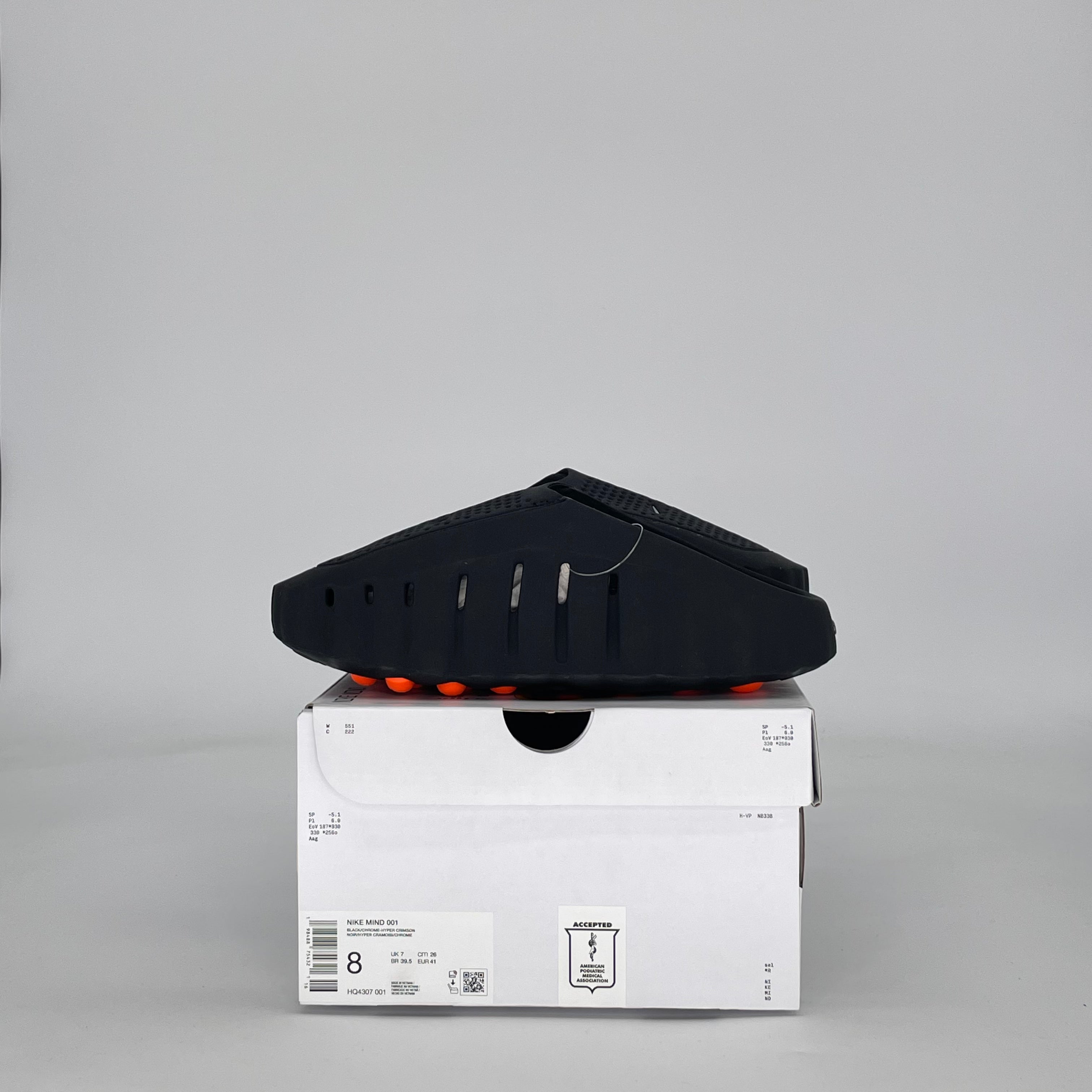 NIKE MIND 001 SLIDE BLACK CHROME HQ4307-001 SIZE 8/9.5W