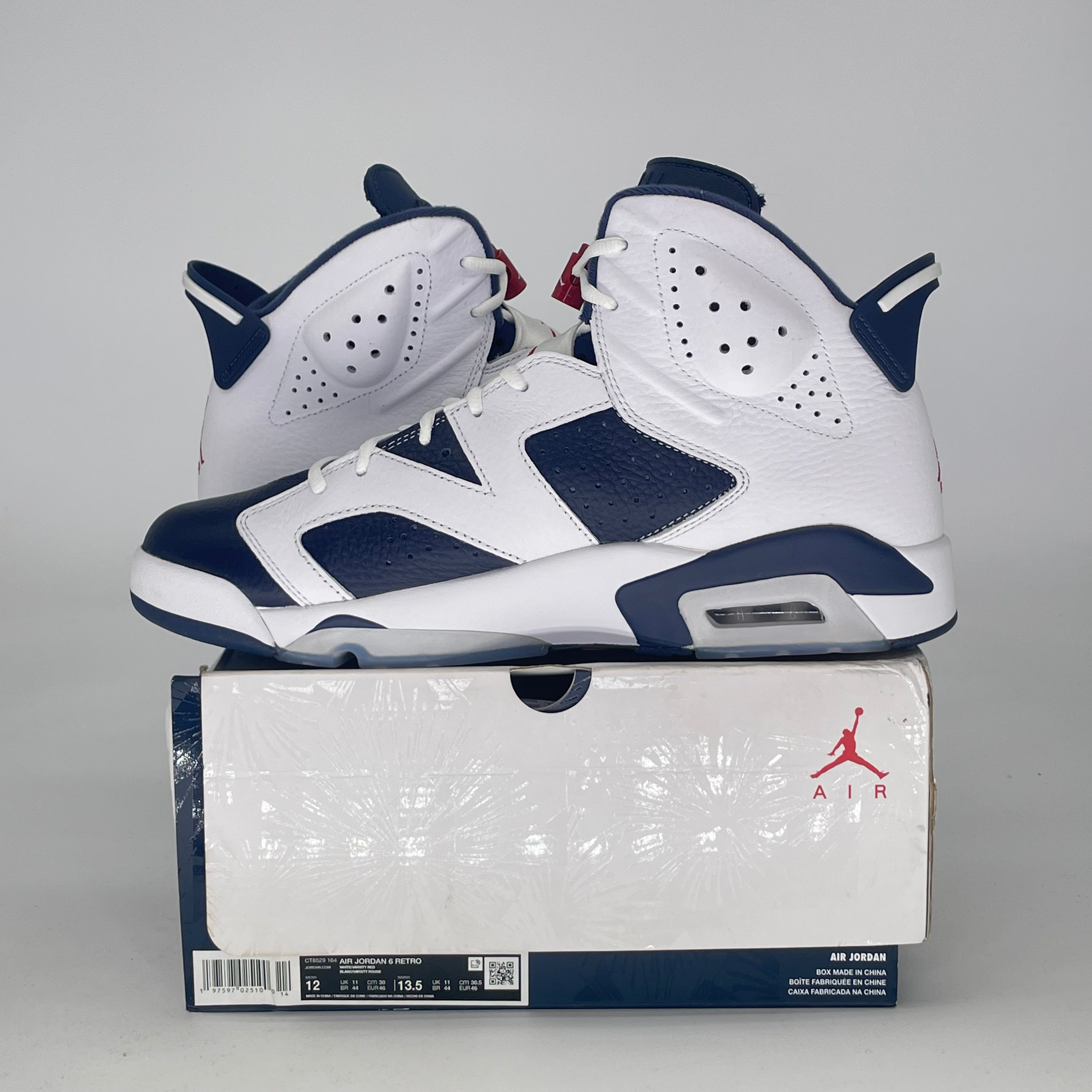 AIR JORDAN 6 OLYMPIC CT8529-164 SIZE 12/13.5W