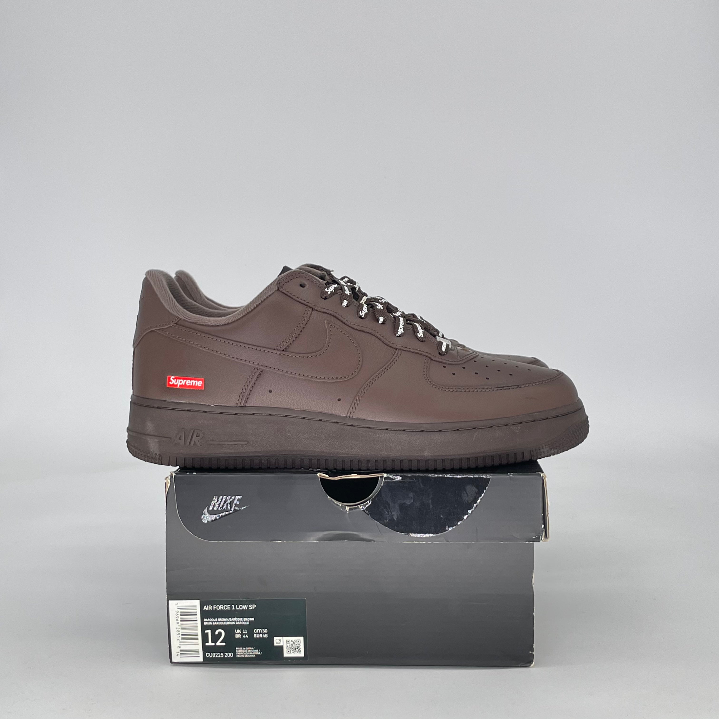 NIKE AIR FORCE 1 LOW SUPREME BAROQUE BROWN CU9225-200 SIZE 12/13.5W