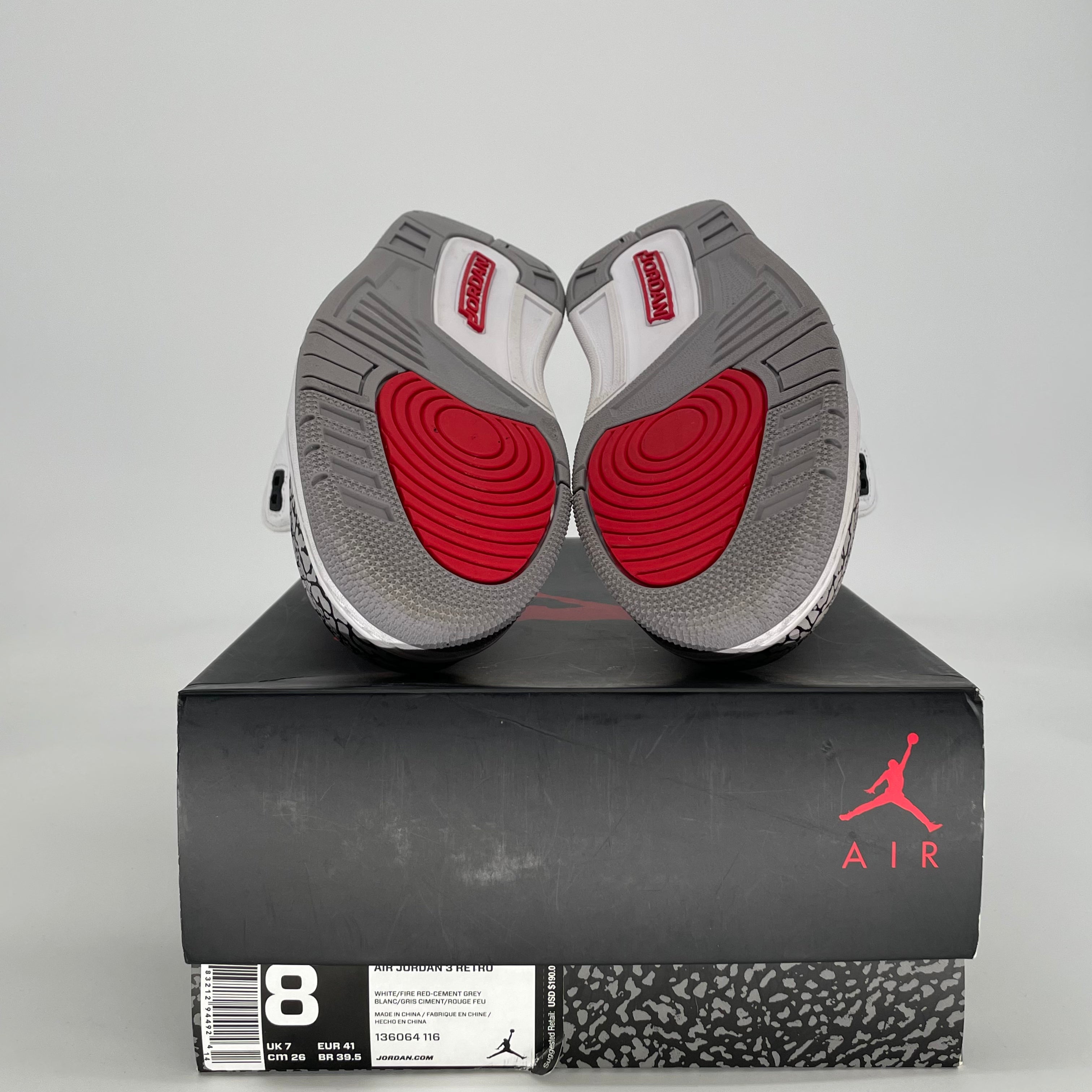 AIR JORDAN 3 HALL OF FAME 136064-116 SIZE 8/9.5W