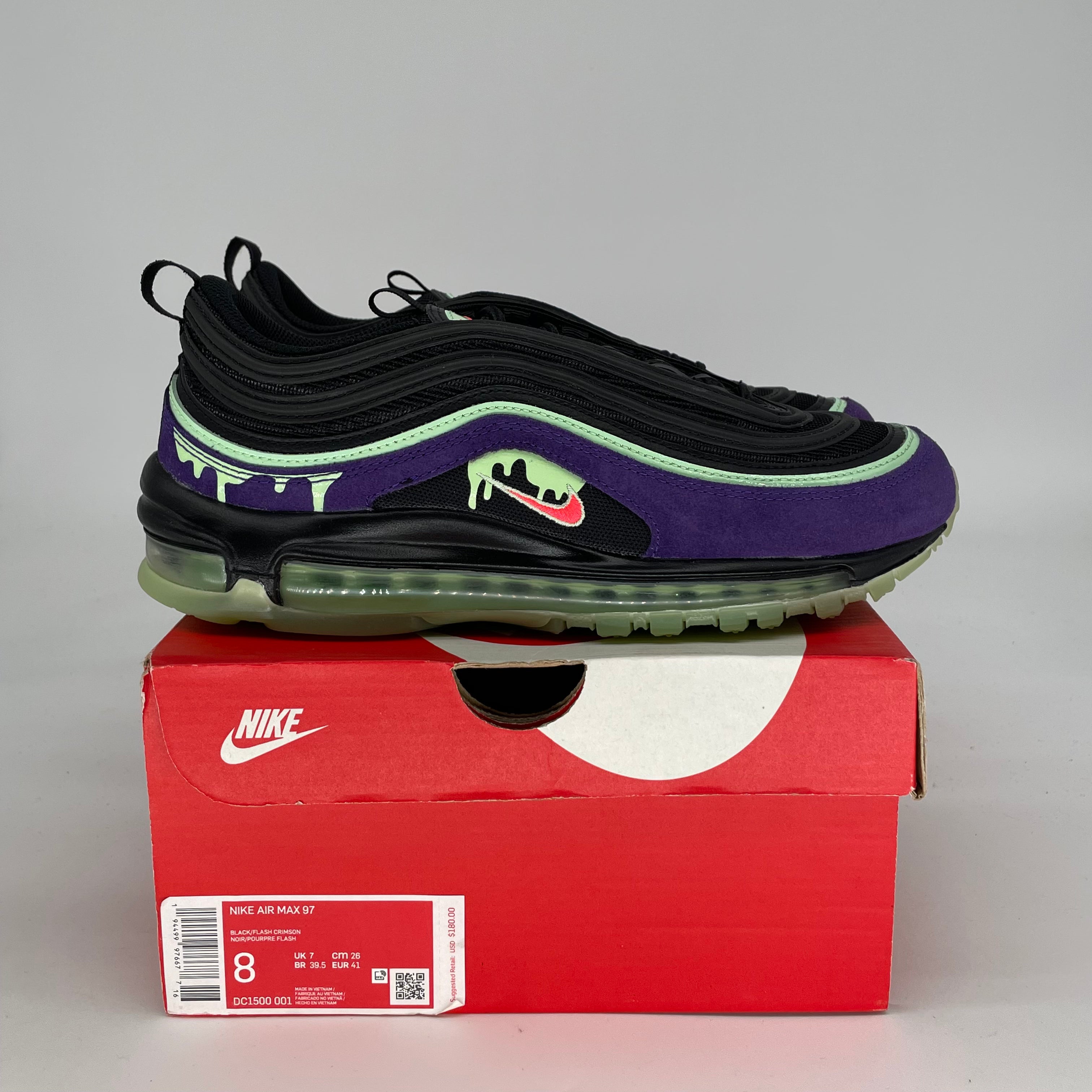 NIKE AIR MAX 97 SLIME HALLOWEEN DC1500-001 SIZE 8/9.5W