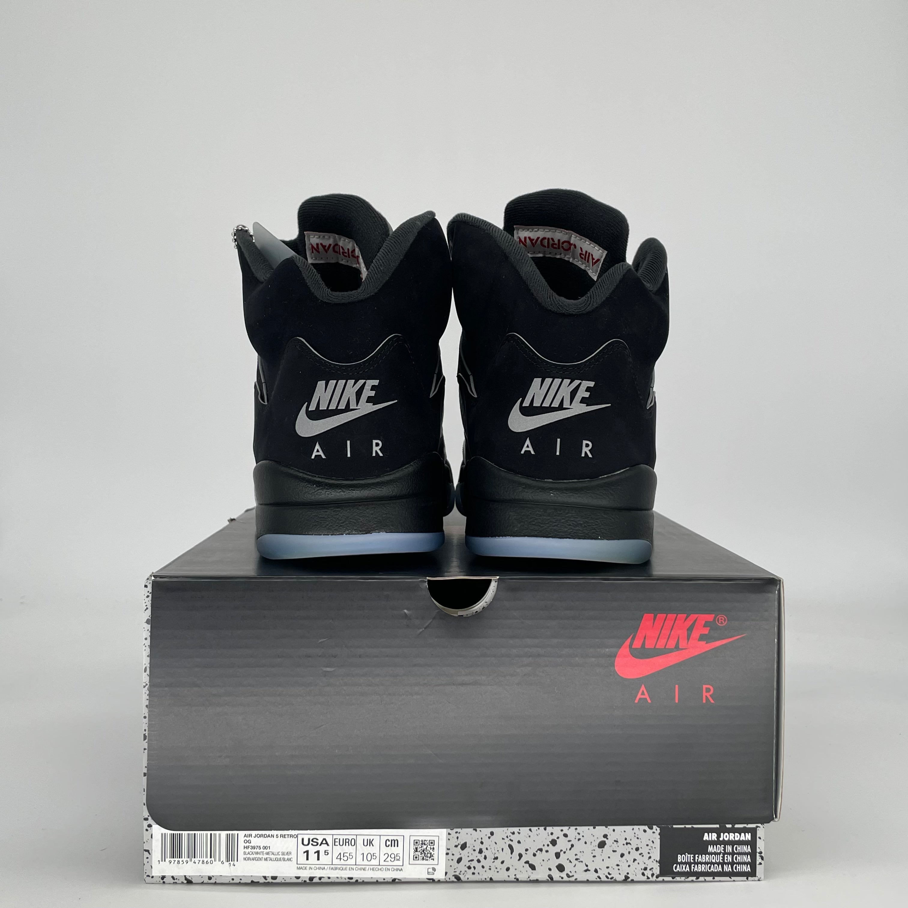 AIR JORDAN 5 BLACK METALLIC REIMAGINED HF3975-001 SIZE 11.5/13W