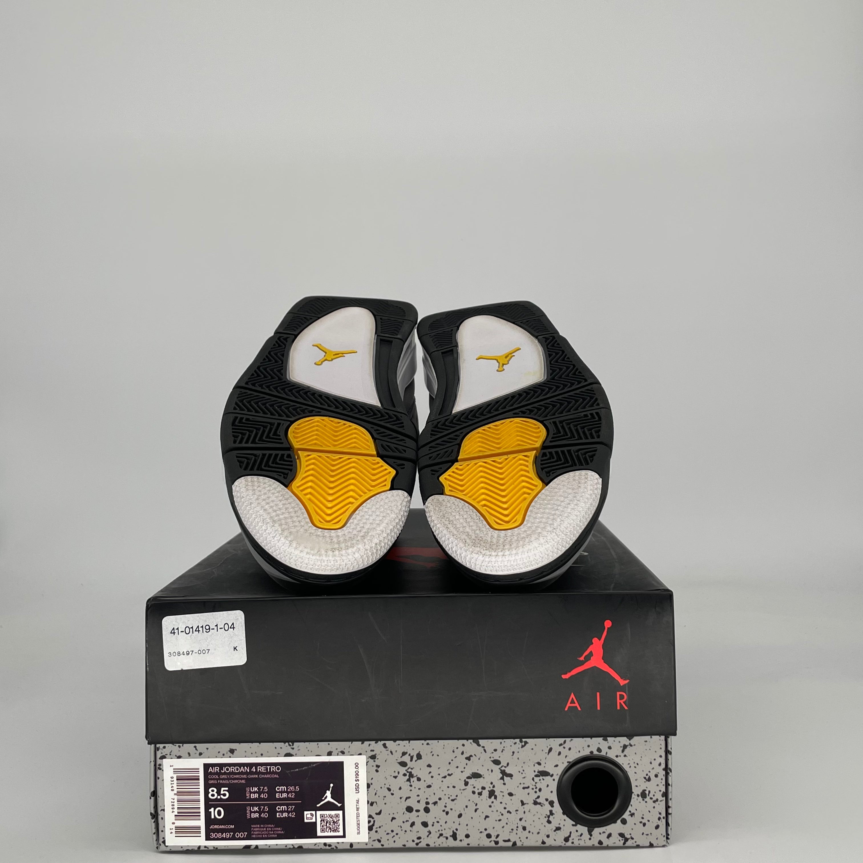 AIR JORDAN 4 COOL GREY 308497-007 SIZE 8.5/10W