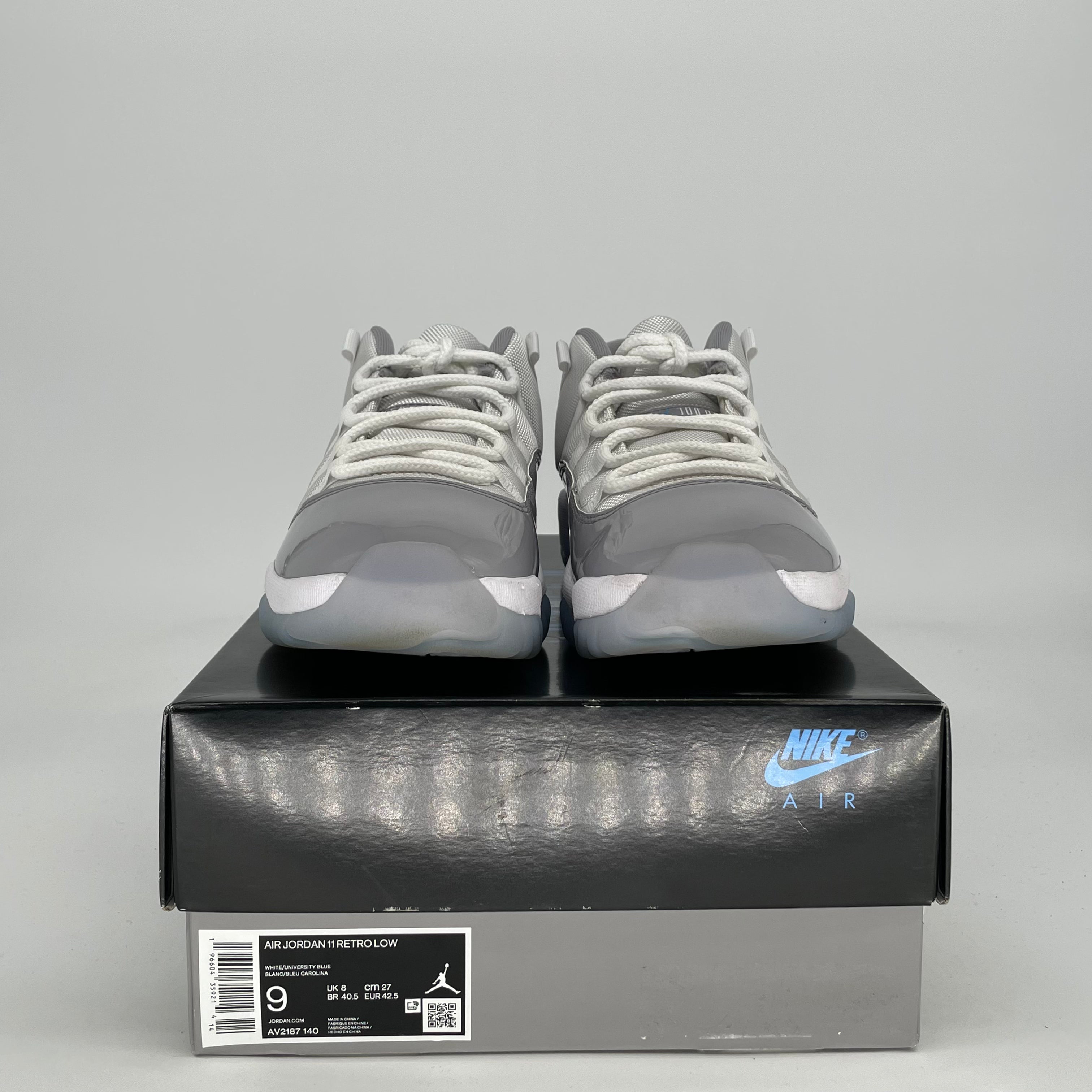 AIR JORDAN 11 LOW CEMENT GREY AV2187-140 SIZE 9/10.5W