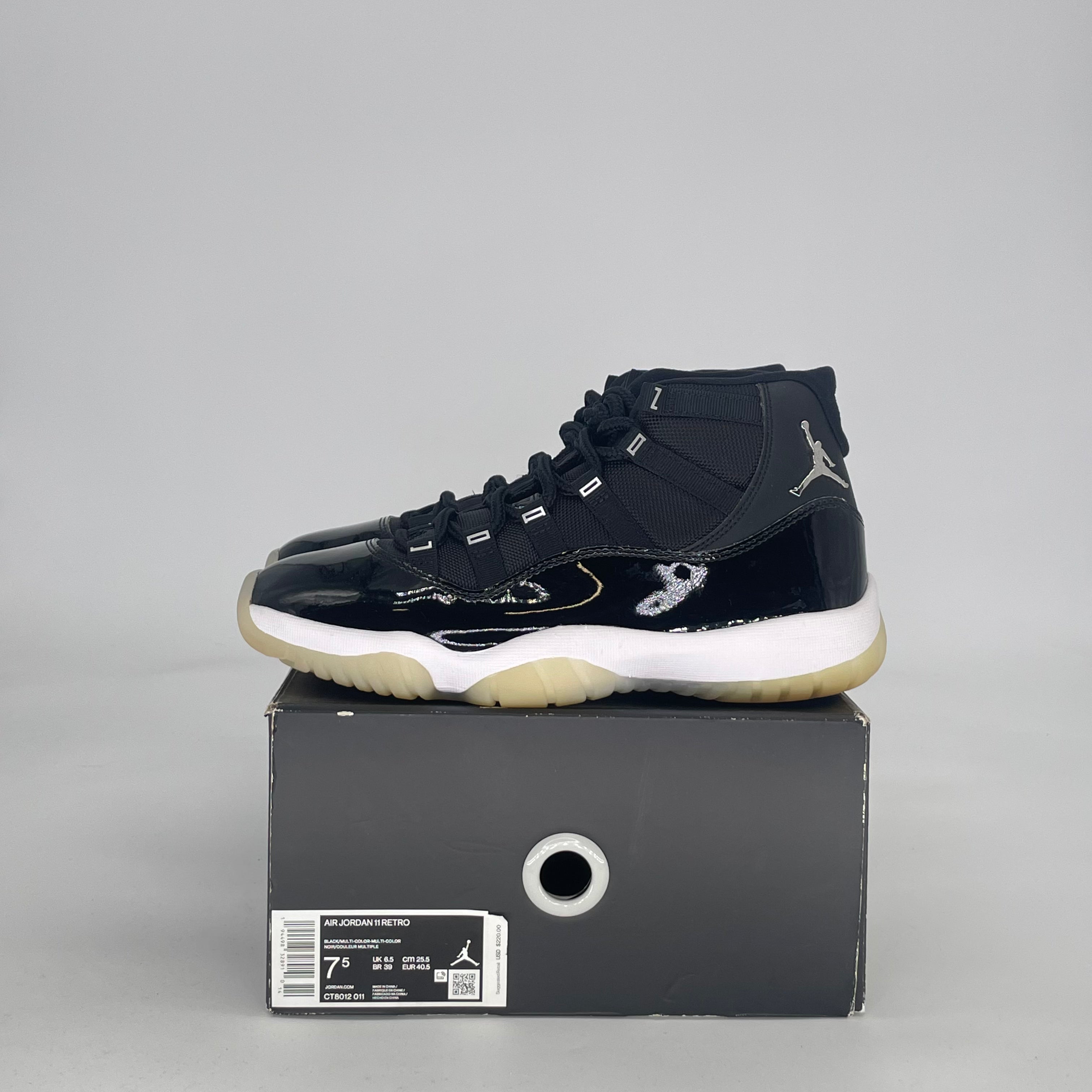 AIR JORDAN 11 JUBILEE 25TH ANNIVERSARY CT8012-011 SIZE 7.5/9W MENS