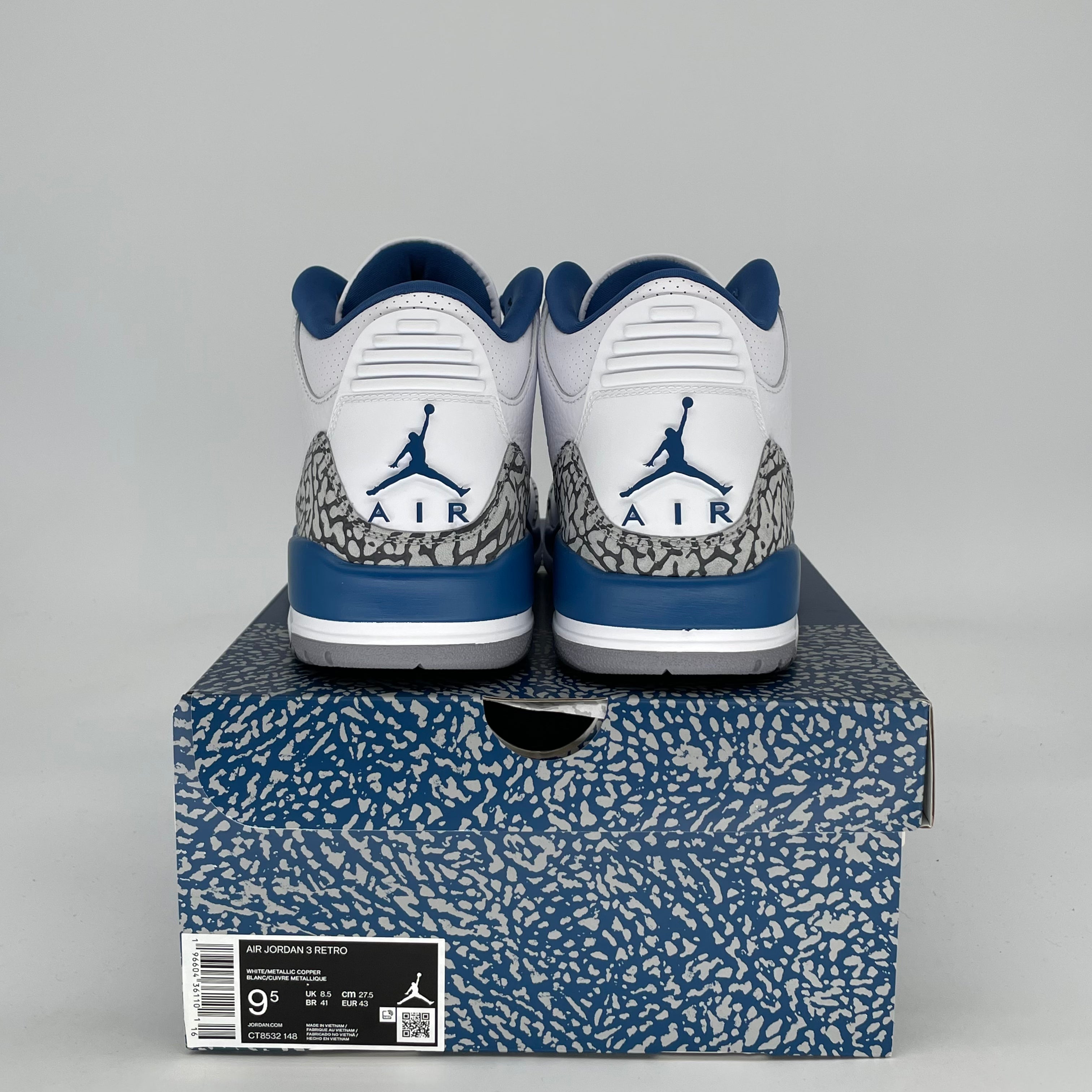 AIR JORDAN 3 WIZARDS CT8532-148 SIZE 9.5/11W