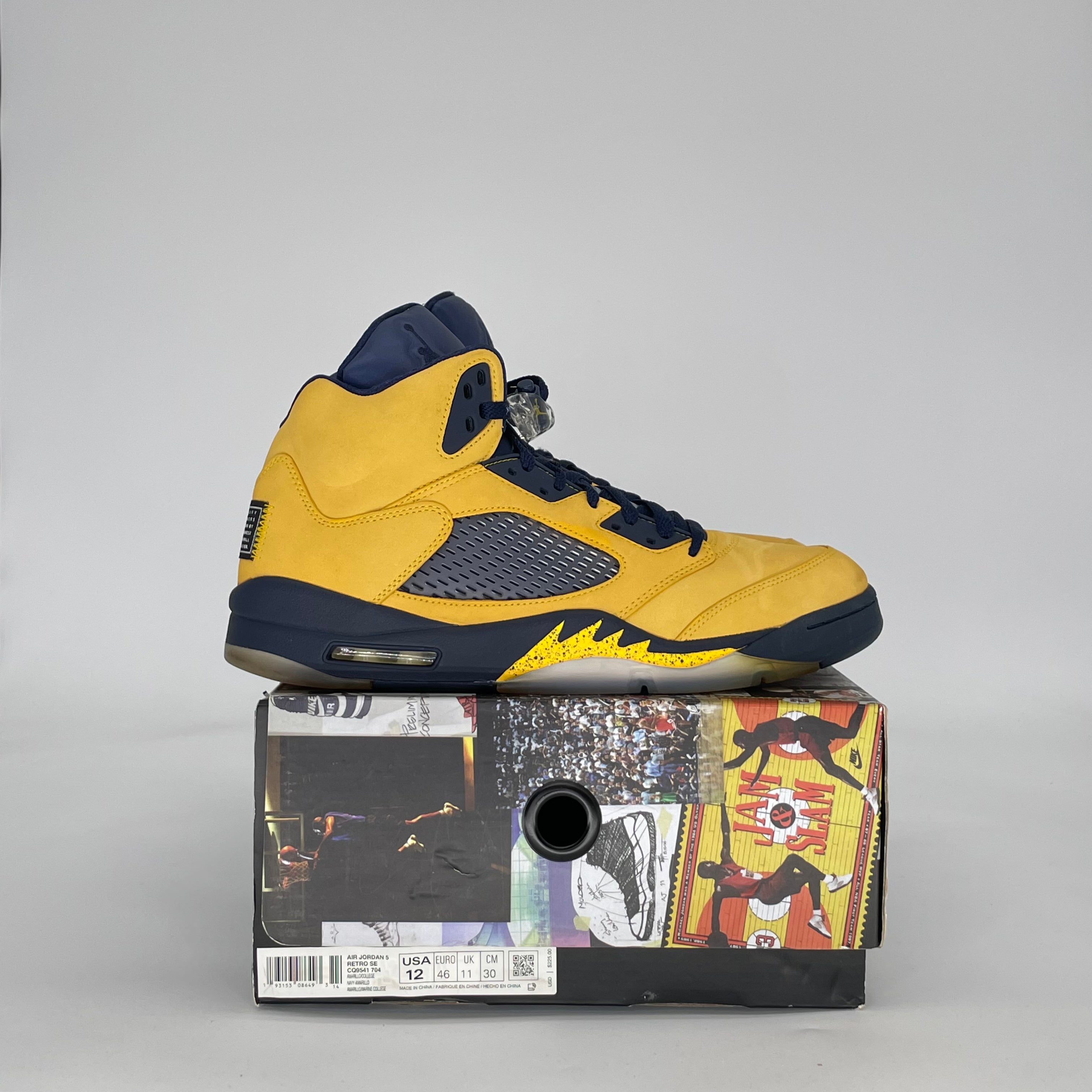 AIR JORDAN 5 MICHIGAN (2019) CQ9541-704 SIZE 12/13.5W