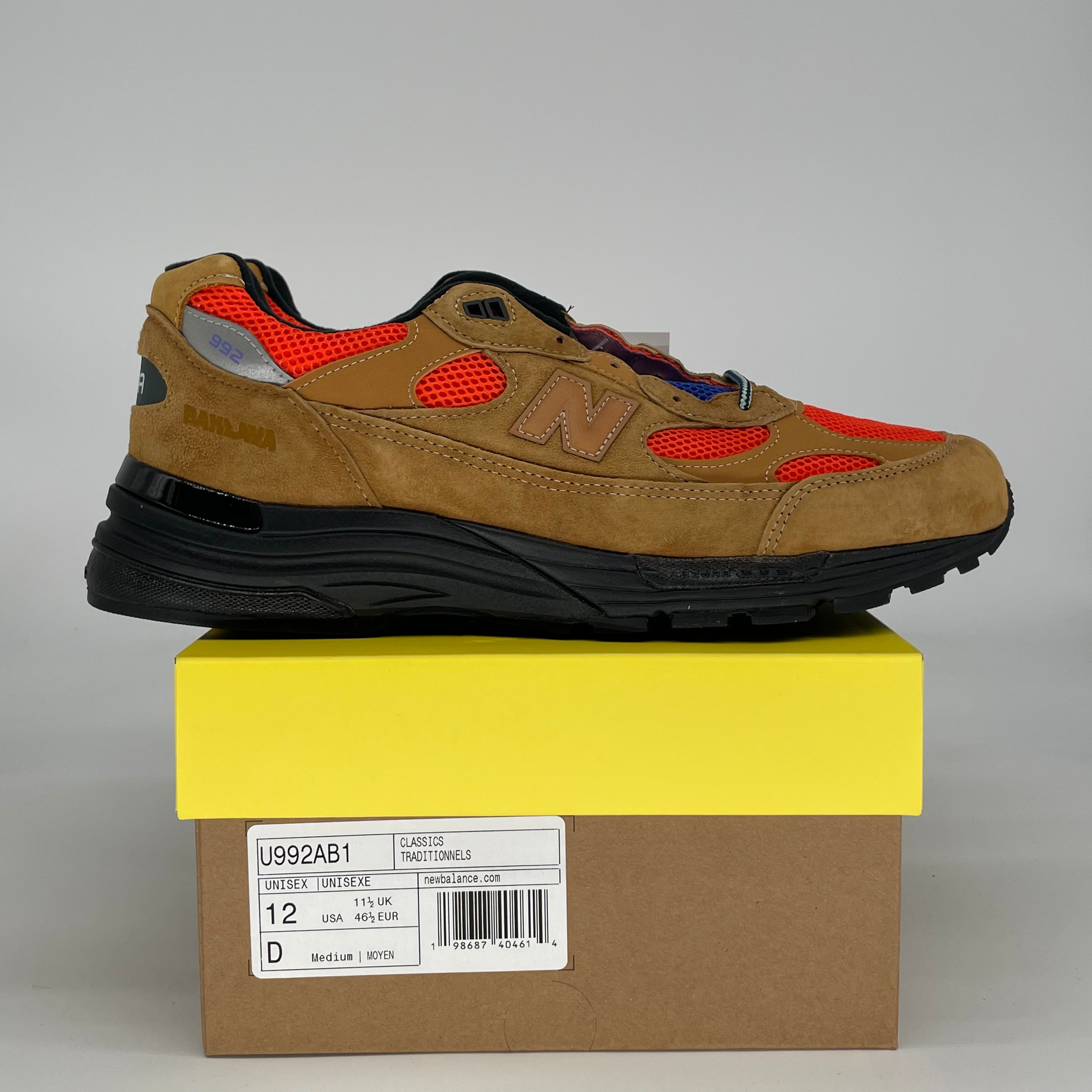 NEW BALANCE 992 MIUSA ACTION BRONSON TIGER EYE U992AB1 SIZE 12/13.5W