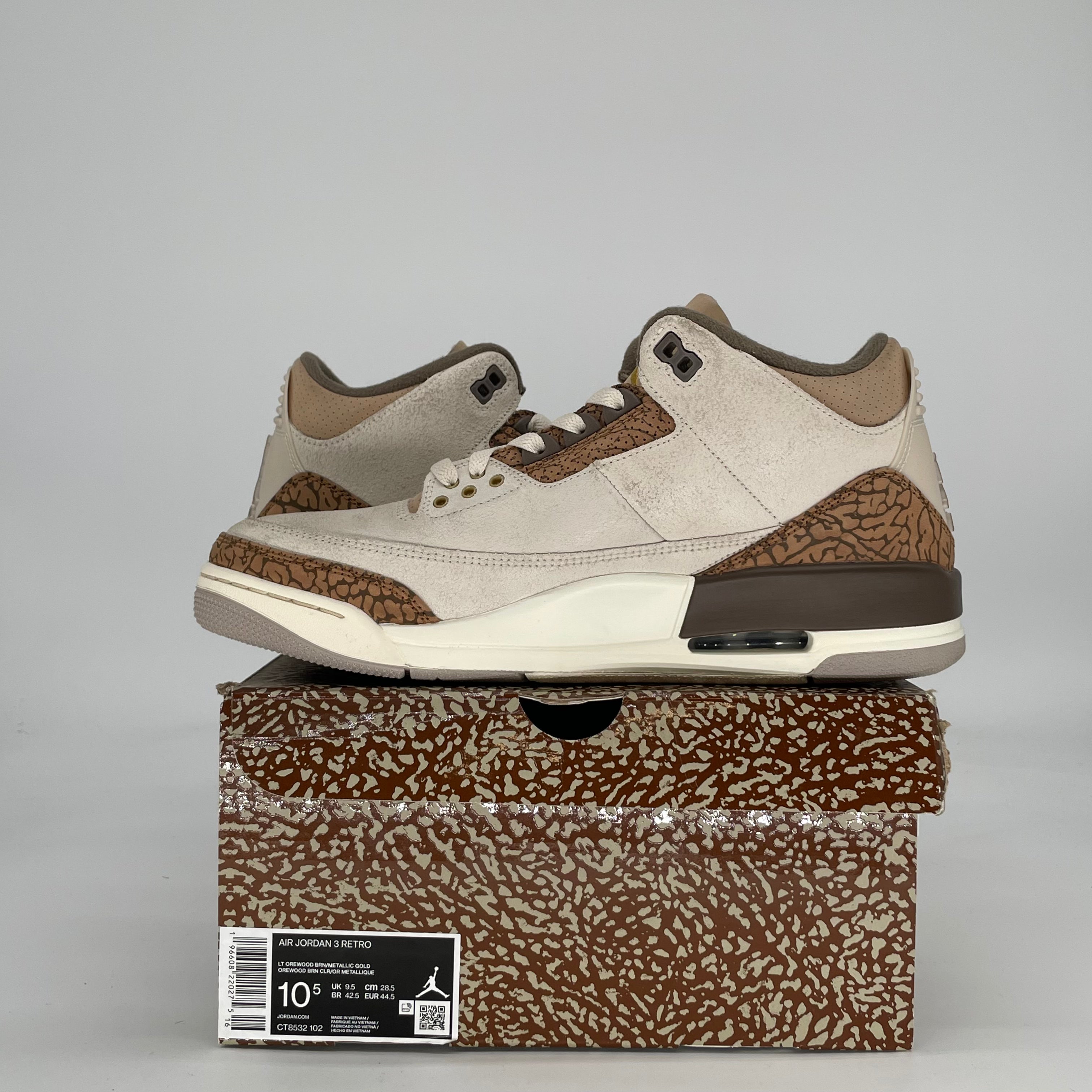 AIR JORDAN 3 PALOMINO CT8532-102 SIZE 10.5/12W