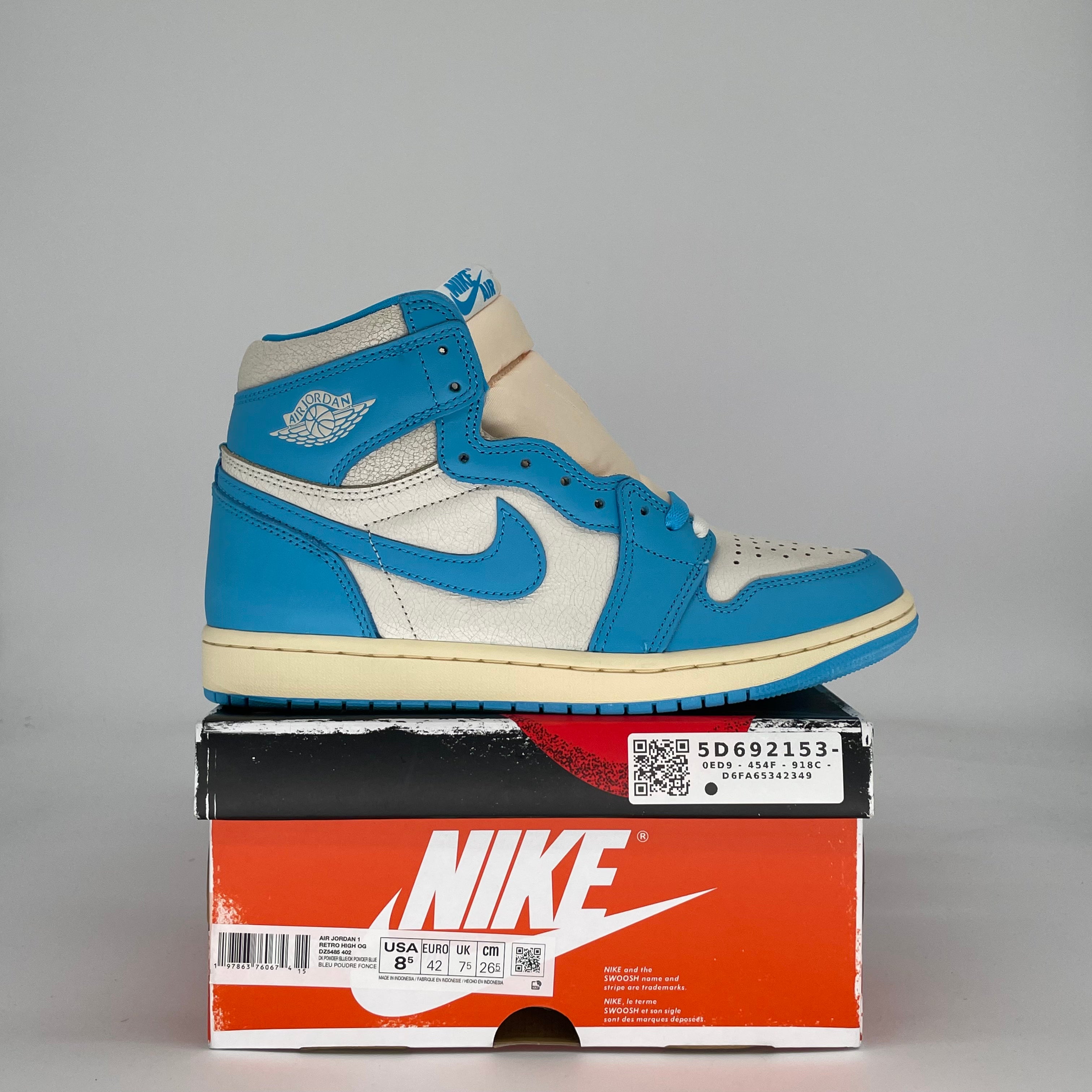 AIR JORDAN 1 UNC REIMAGINED DZ5485-402 SIZE 8.5/10W