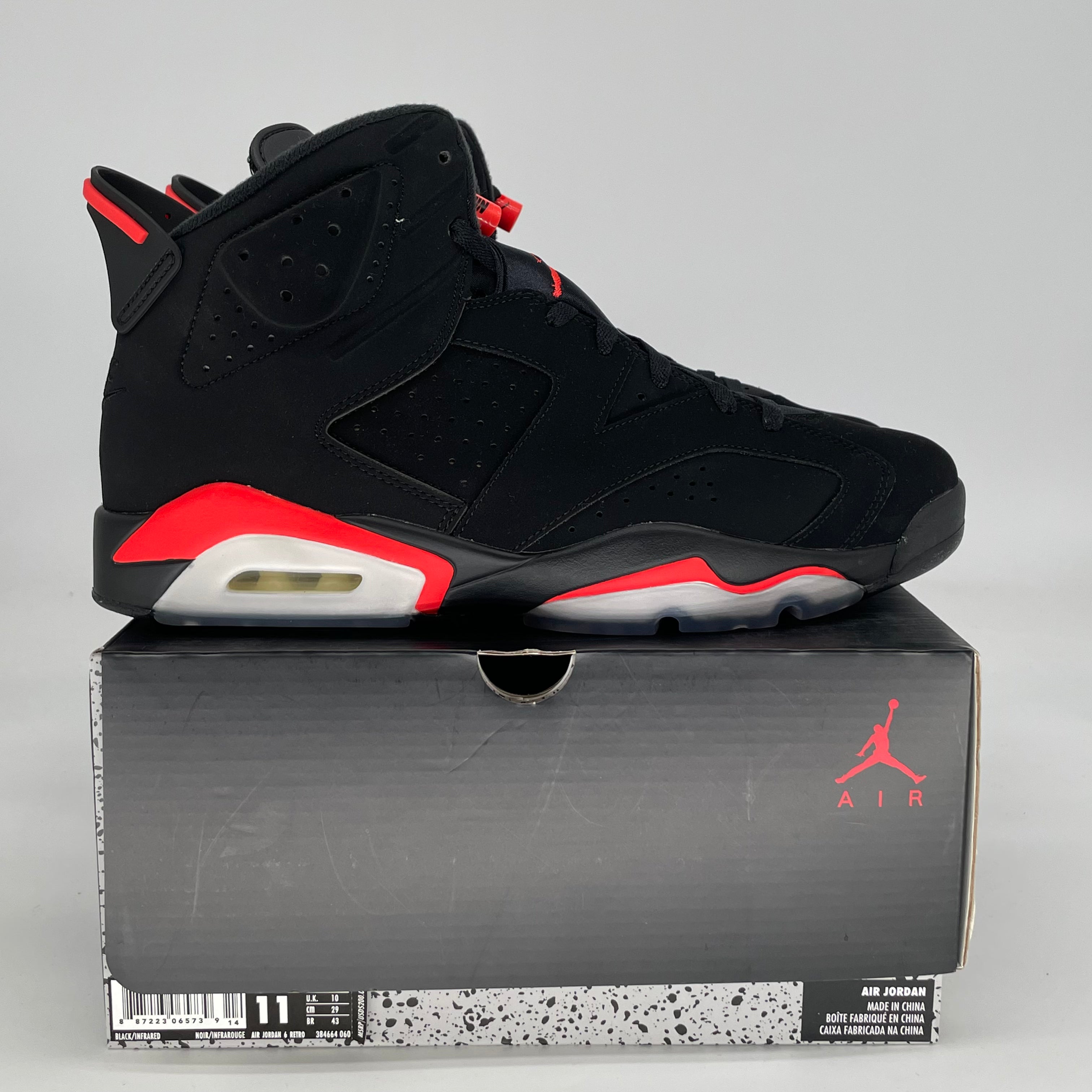 AIR JORDAN 6 BLACK INFRARED 384664-060 SIZE 11/12.5W