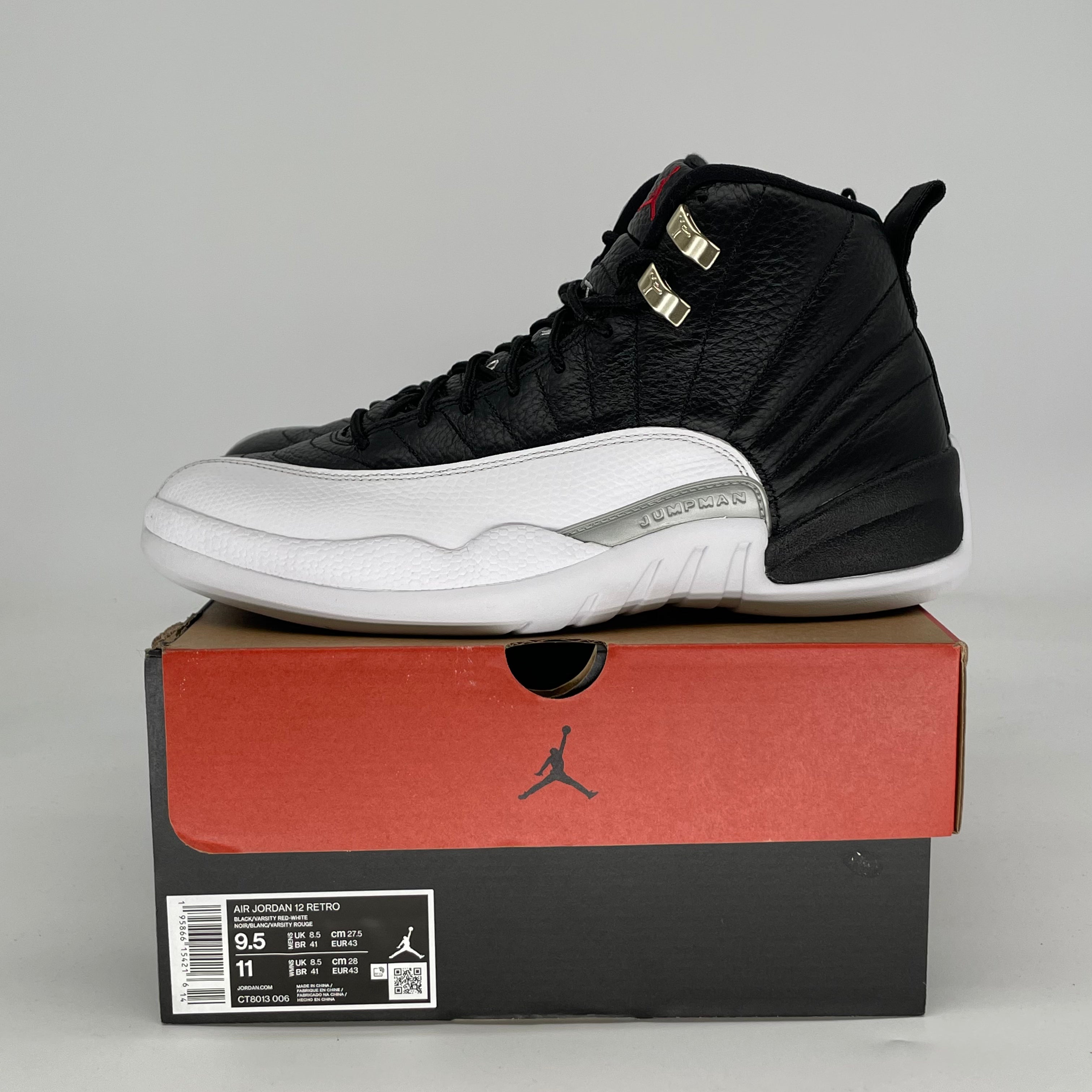 AIR JORDAN 12 PLAYOFFS CT8013-006 SIZE 9.5/11W
