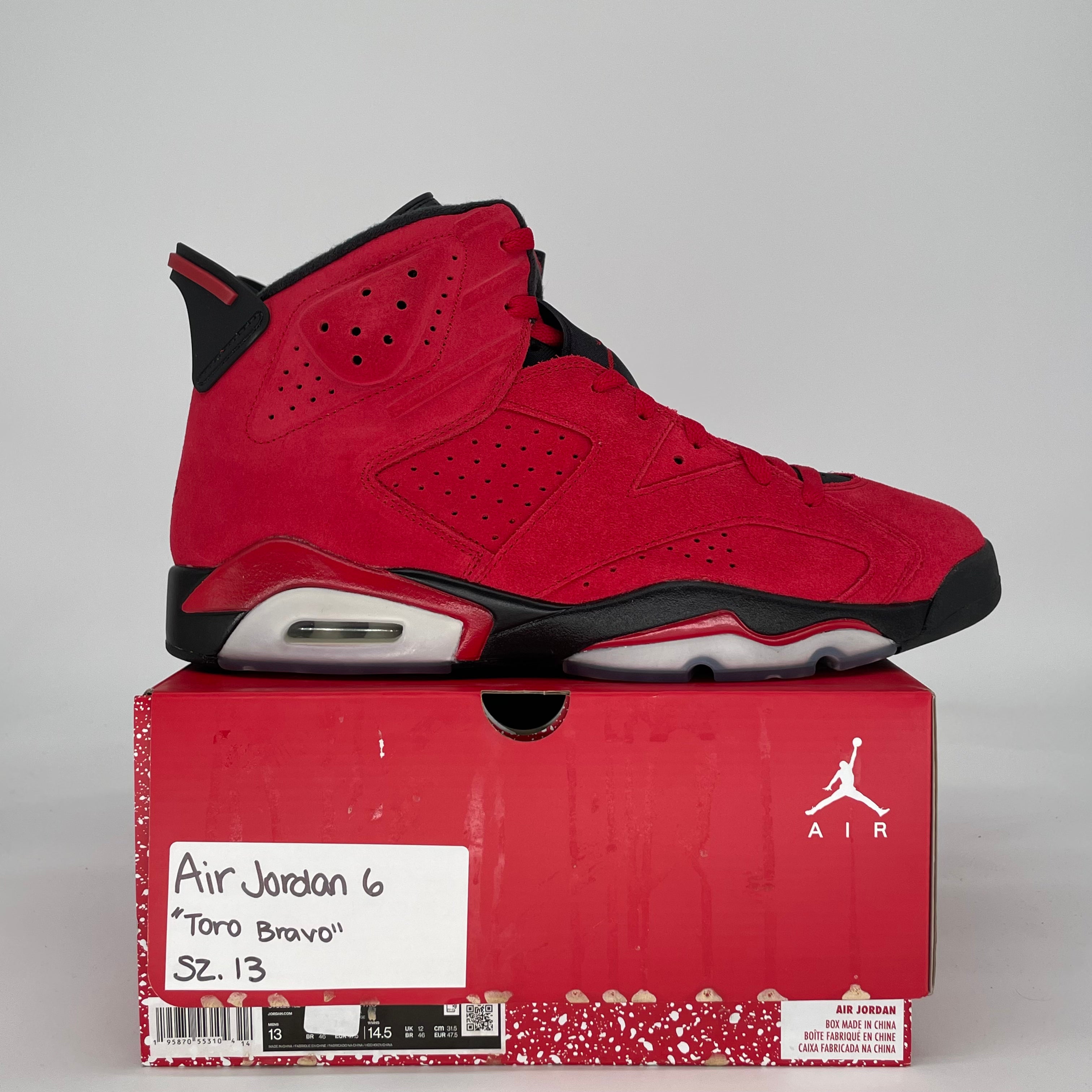AIR JORDAN 6 TORO BRAVO CT8529-600 SIZE 13/14.5W