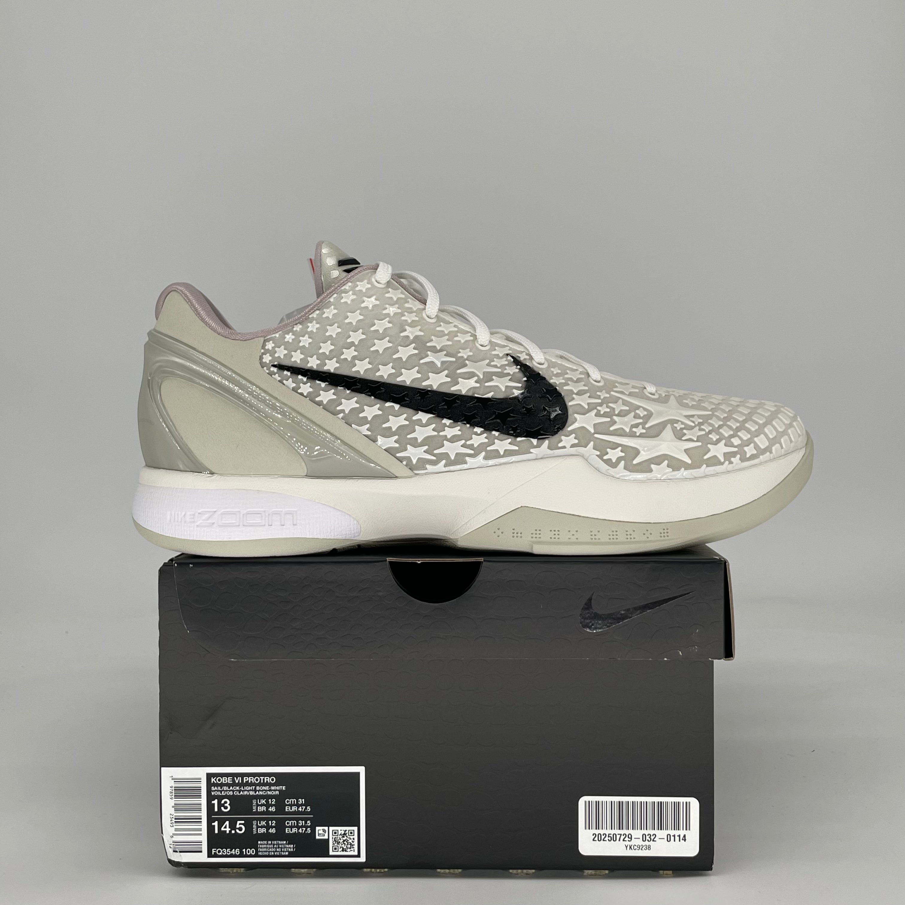 NIKE KOBE 6 PROTRO SAIL ALL-STAR FQ3546-100 SIZE 13/14.5W