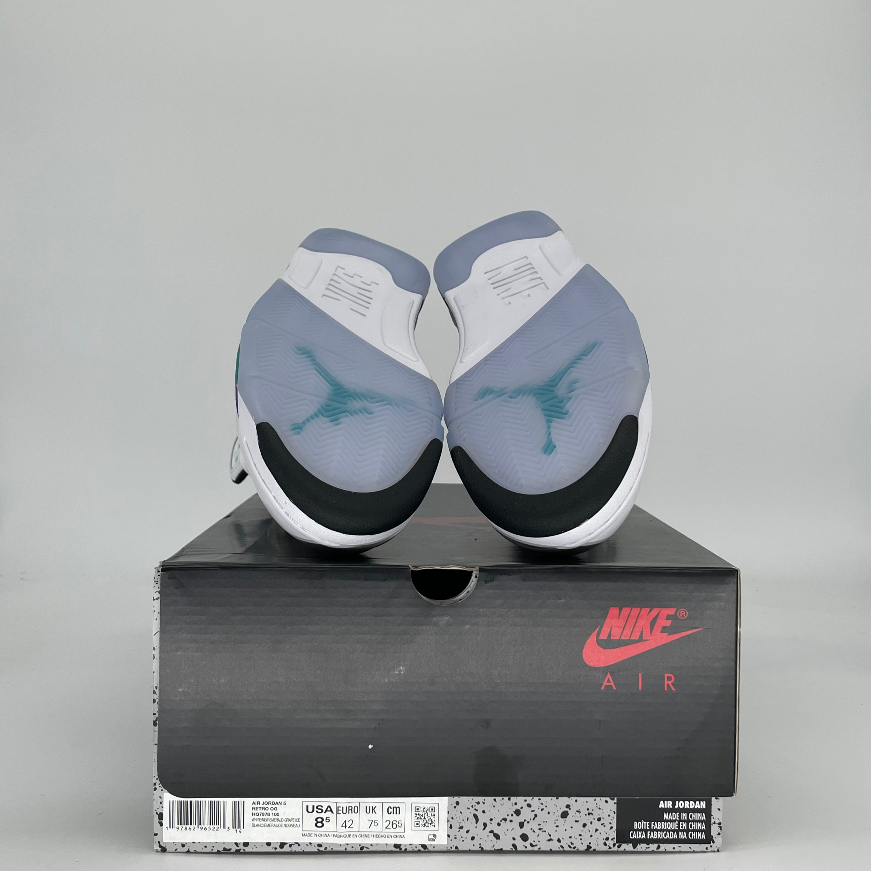AIR JORDAN 5 GRAPE HQ7978-100 SIZE 8.5/10W