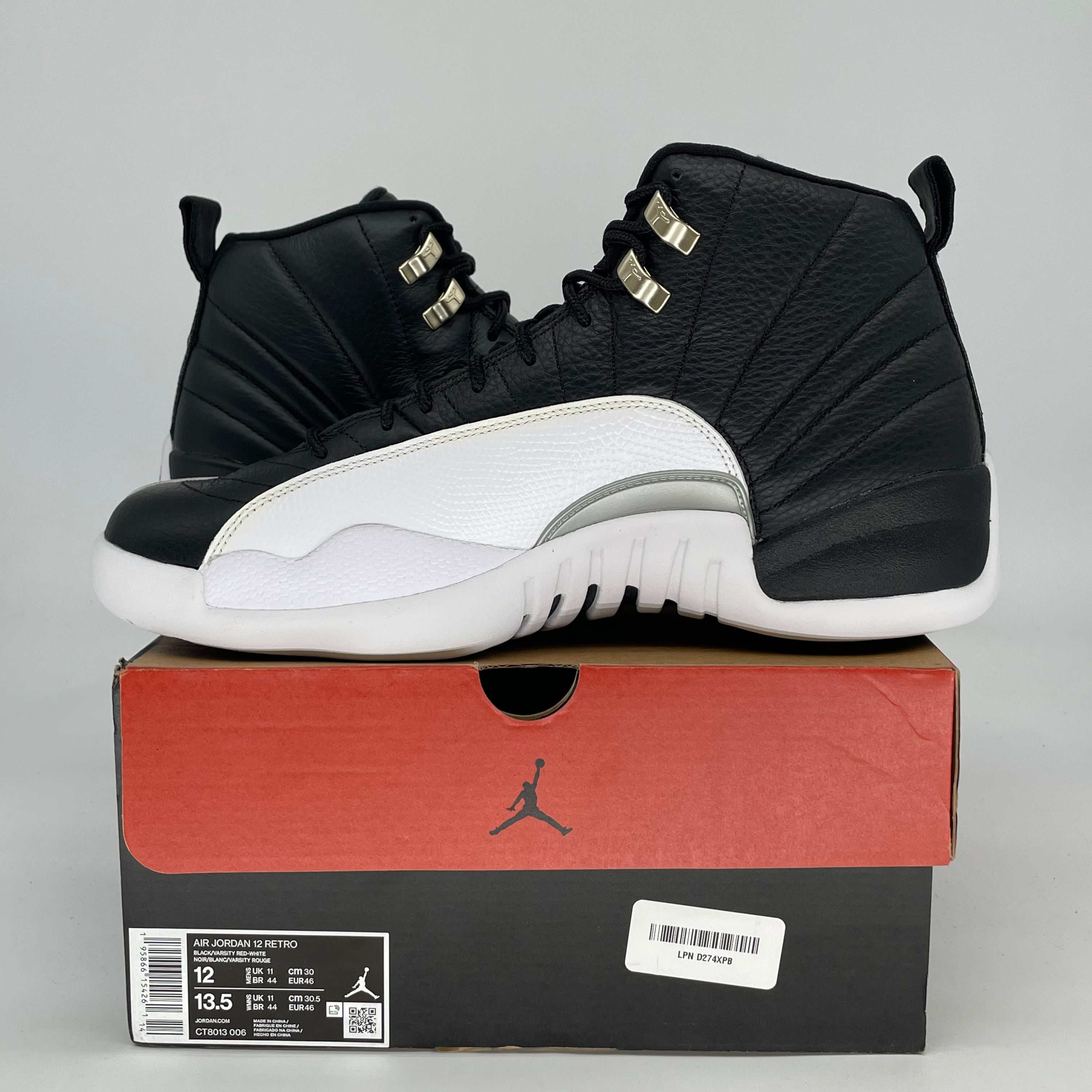 AIR JORDAN 12 PLAYOFFS CT8013-006 SIZE 12/13.5W