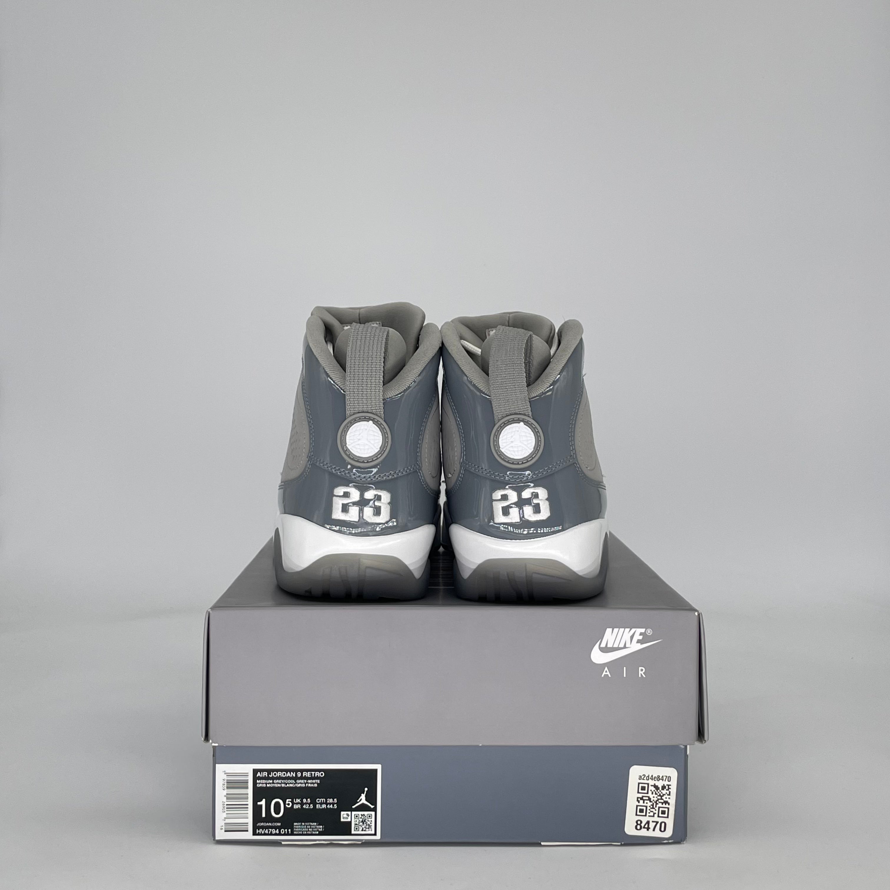 AIR JORDAN 9 COOL GREY HV4794-011 SIZE 10.5/12W