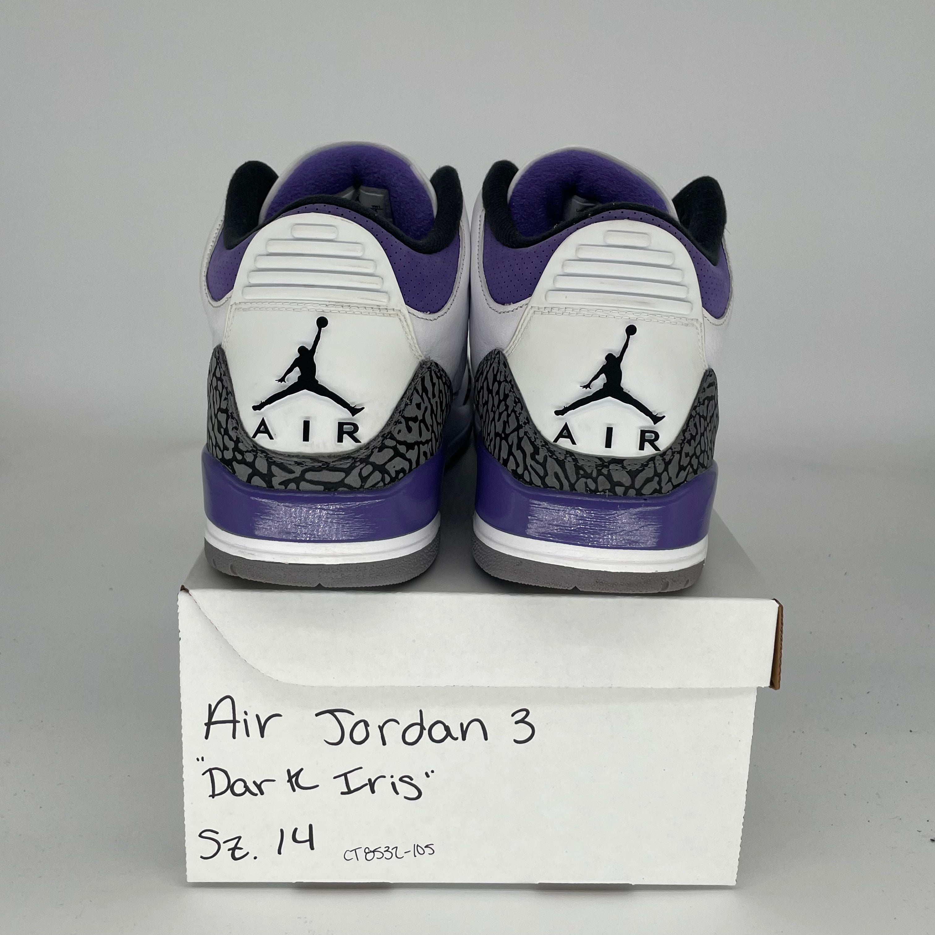 AIR JORDAN 3 DARK IRIS SIZE 14/15.5W CT8532-105