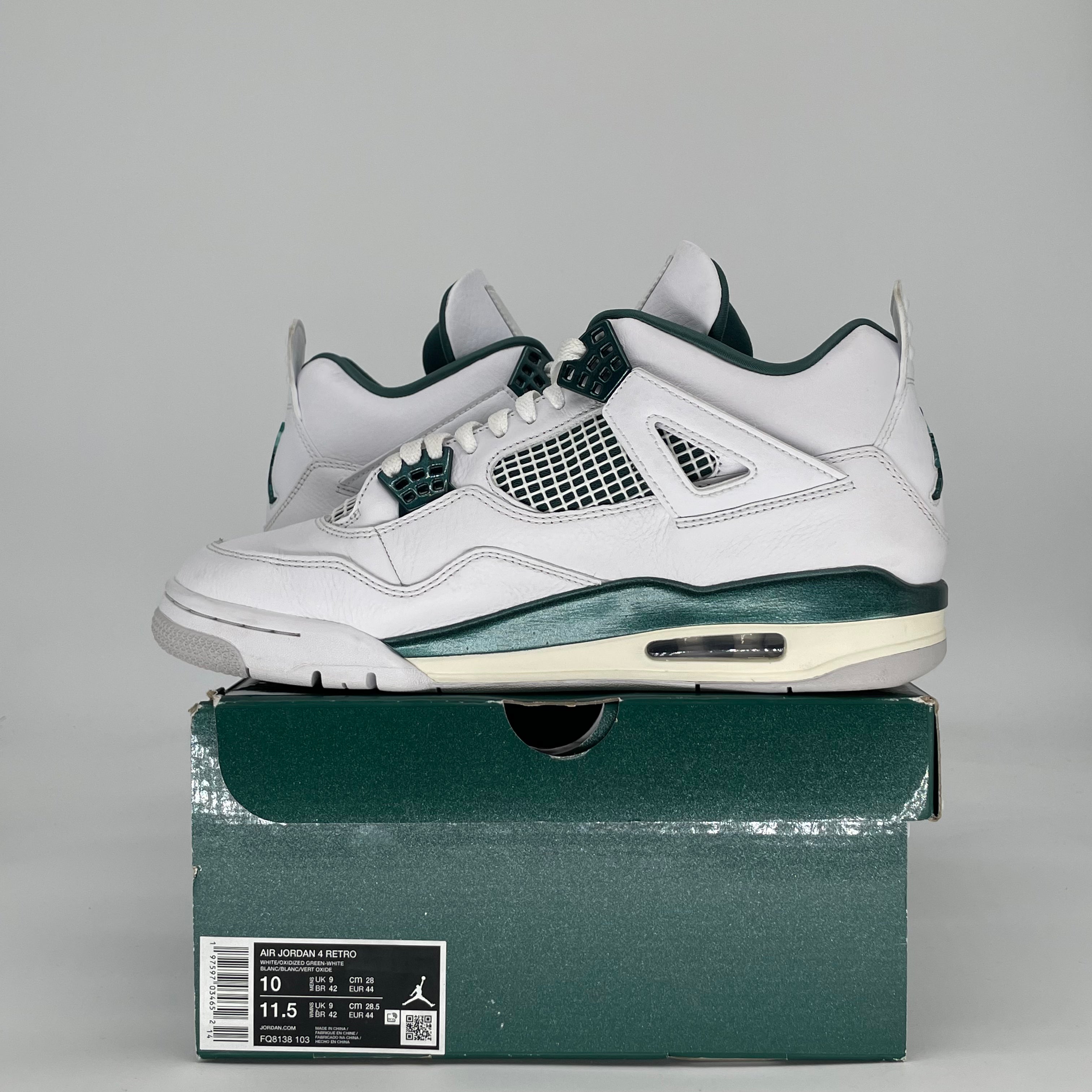 AIR JORDAN 4 OXIDIZED GREEN FQ8138-103 SIZE 10/11.5W