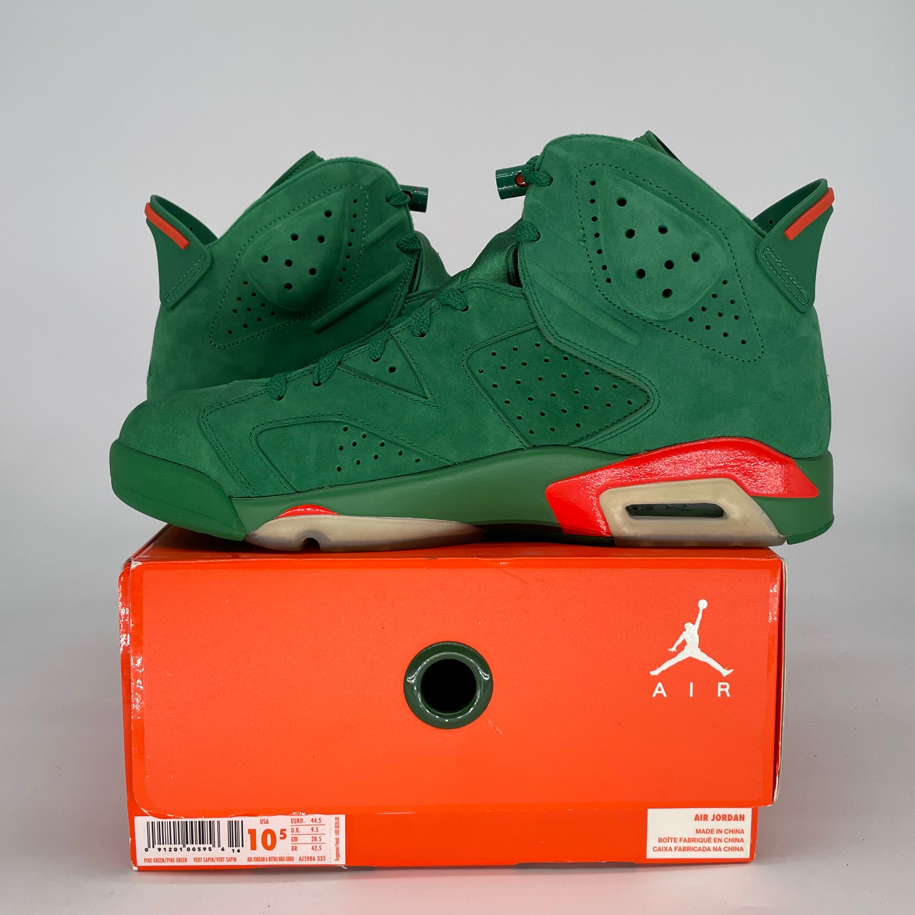 AIR JORDAN 6 GATORADE GREEN AJ5986-335 SIZE 10.5/12W
