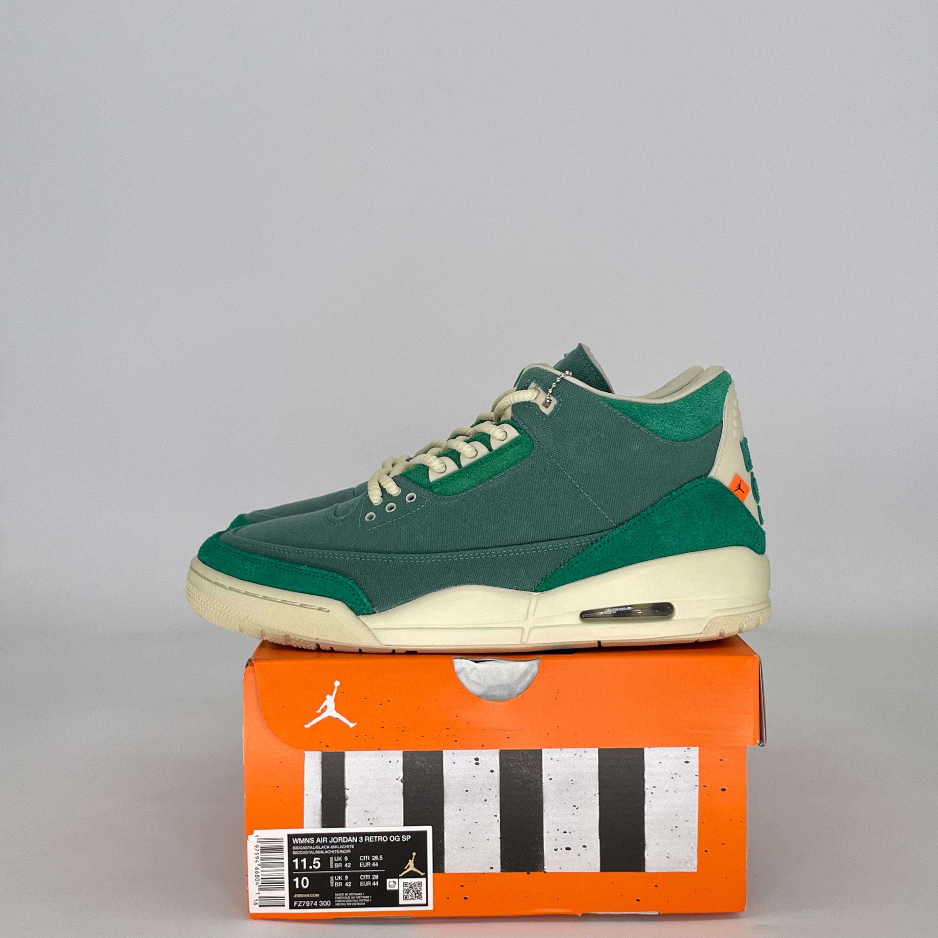 AIR JORDAN 3 NINA CHANEL ABNEY BICOASTAL W FZ7974-300 SIZE 10/11.5W