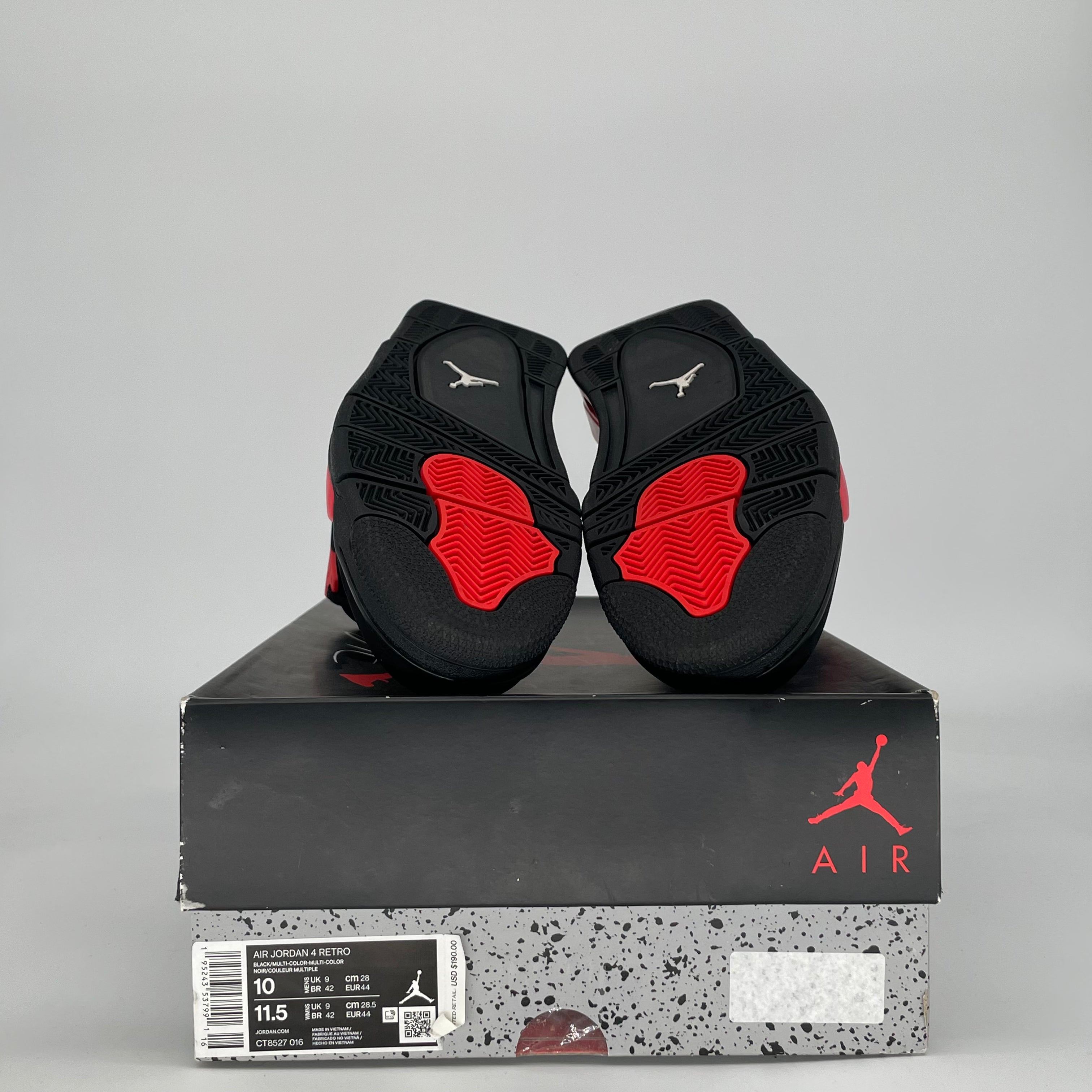 AIR JORDAN 4 RED THUNDER CT8527-016 SIZE 10/11.5W