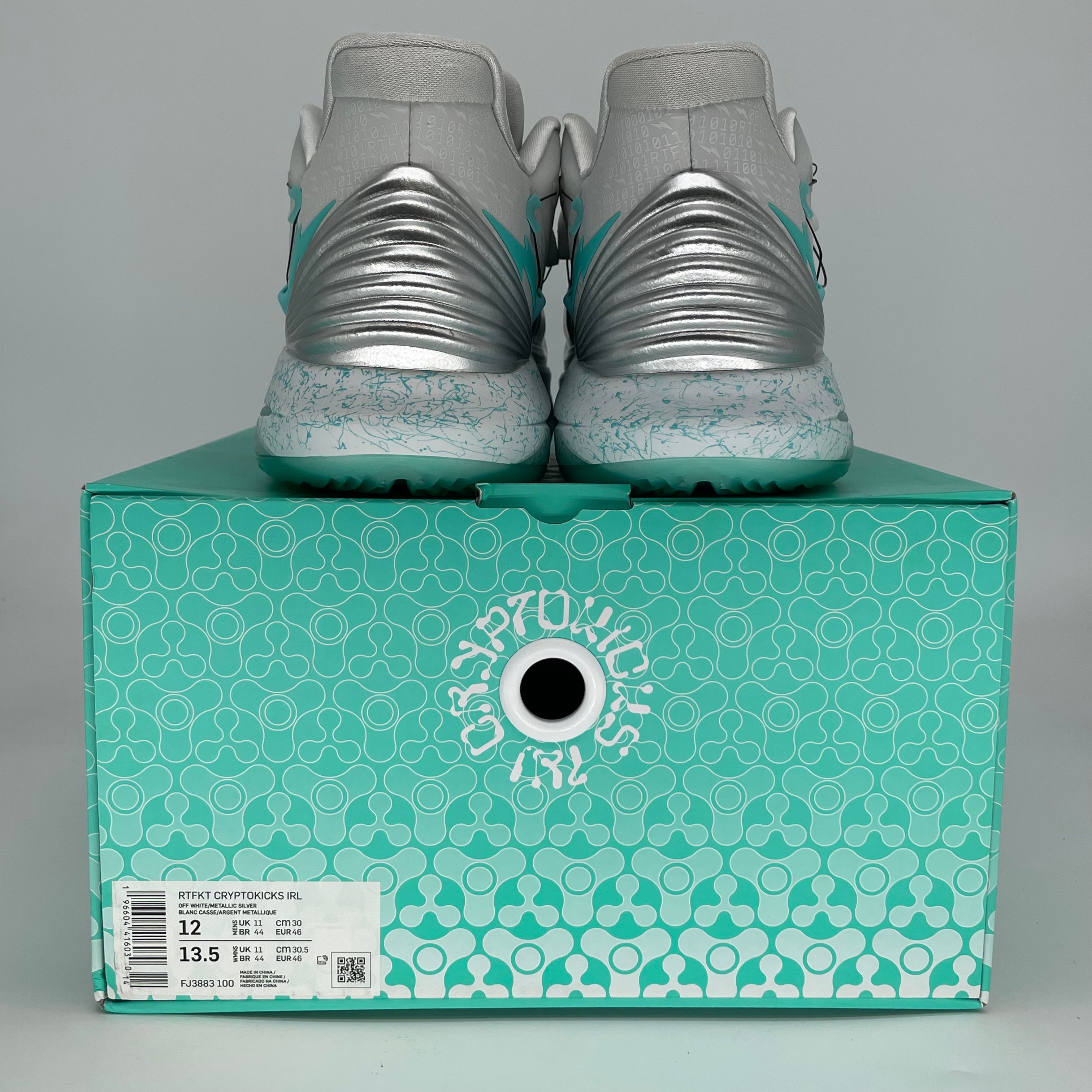 NIKE RTFKT CRYPTOKICKS IRL ICE FJ3883-100 SIZE 12/13.5W
