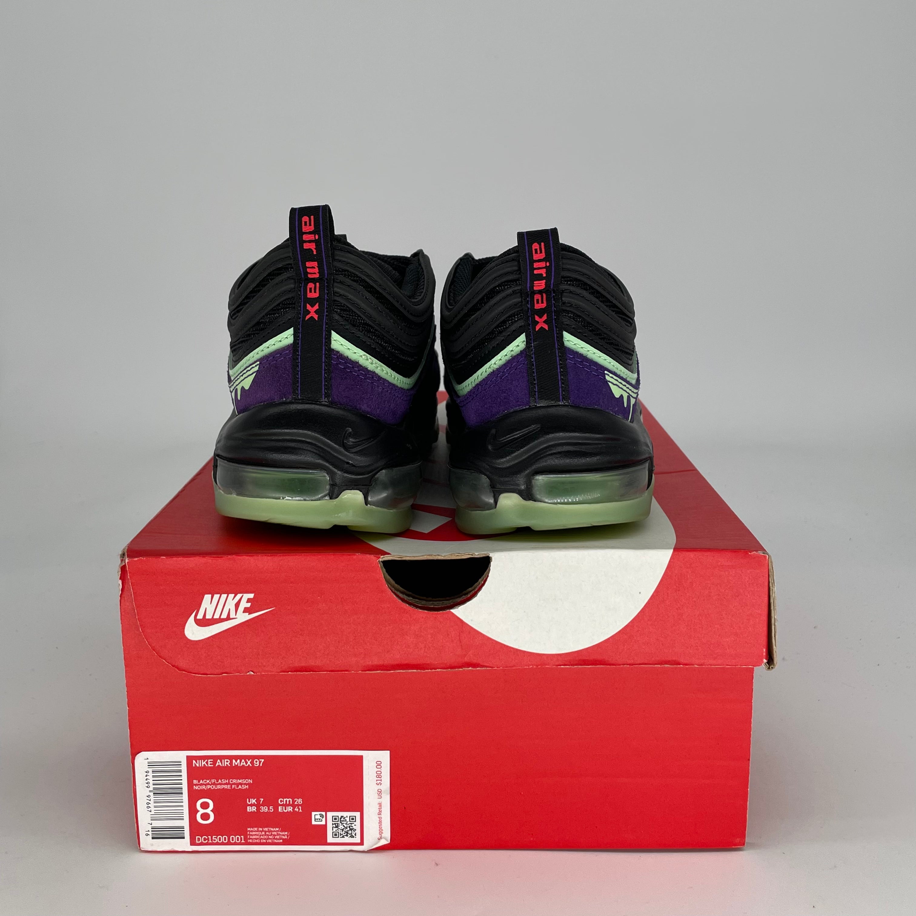 NIKE AIR MAX 97 SLIME HALLOWEEN DC1500-001 SIZE 8/9.5W