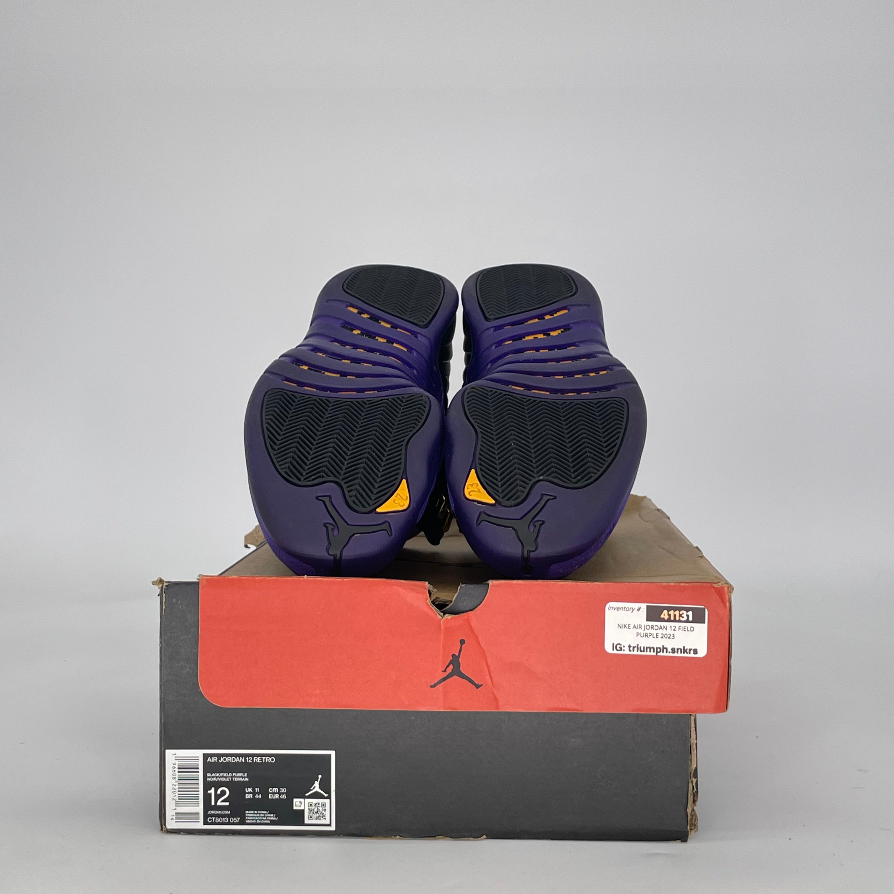 AIR JORDAN 12 FIELD PURPLE CT8013-057 SIZE 12/13.5W