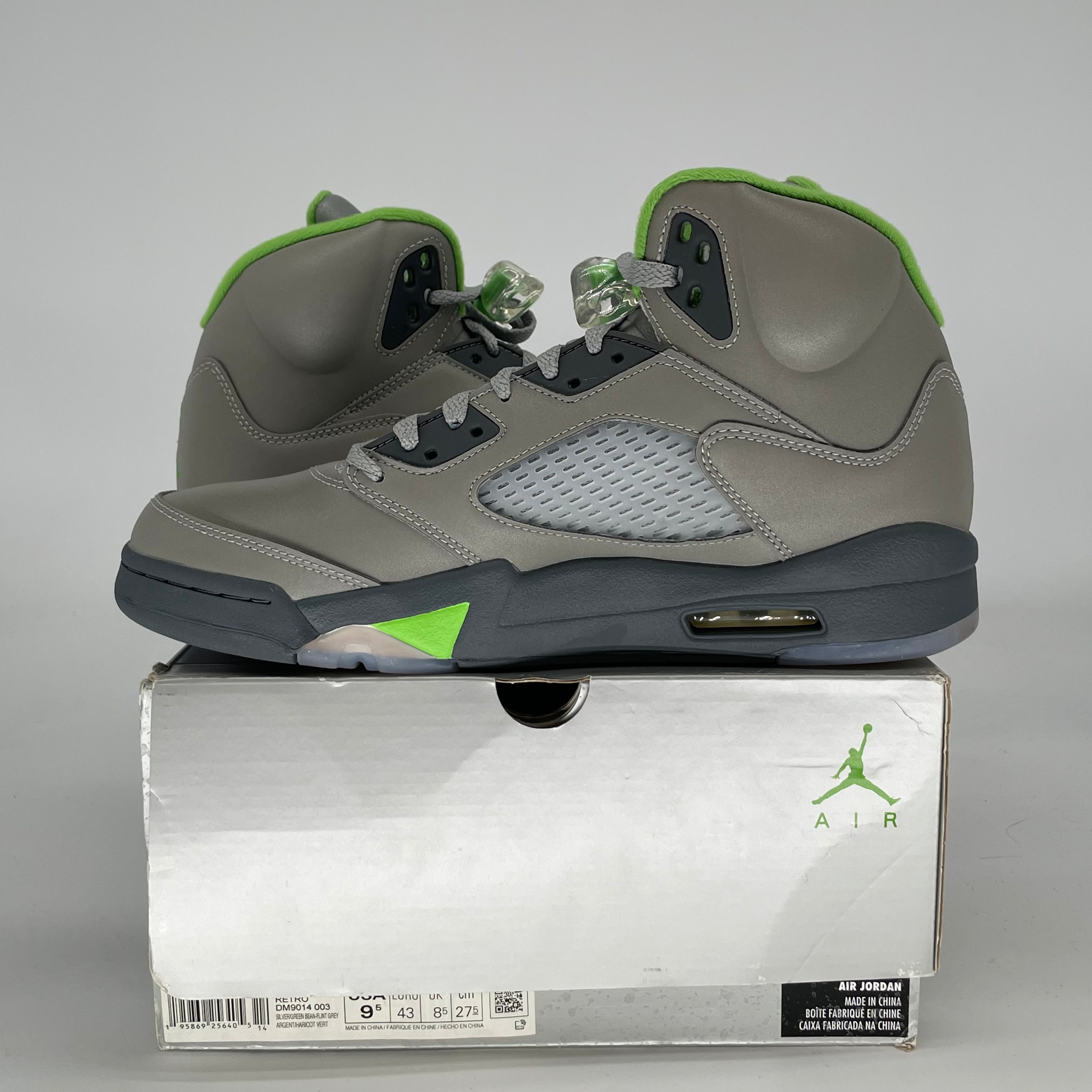 AIR JORDAN 5 GREEN BEAN DM9014-003 SIZE 9.5/11W