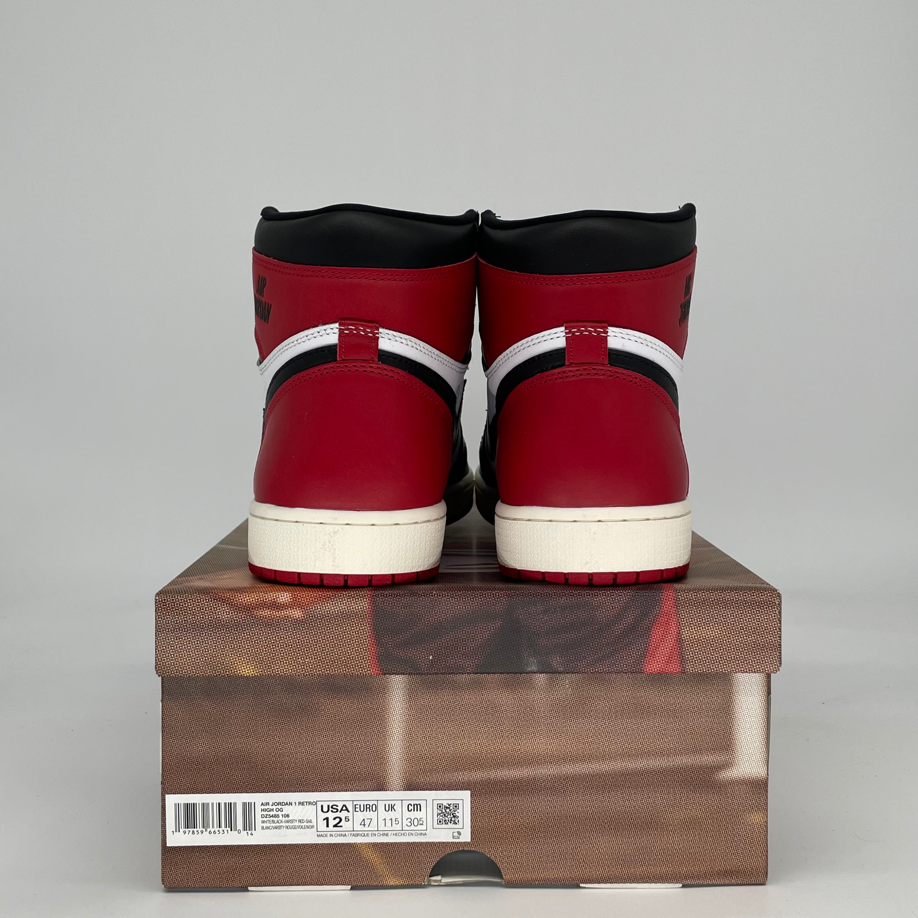 AIR JORDAN 1 BLACK TOE REIMAGINED DZ5485-106 SIZE 12.5/14W
