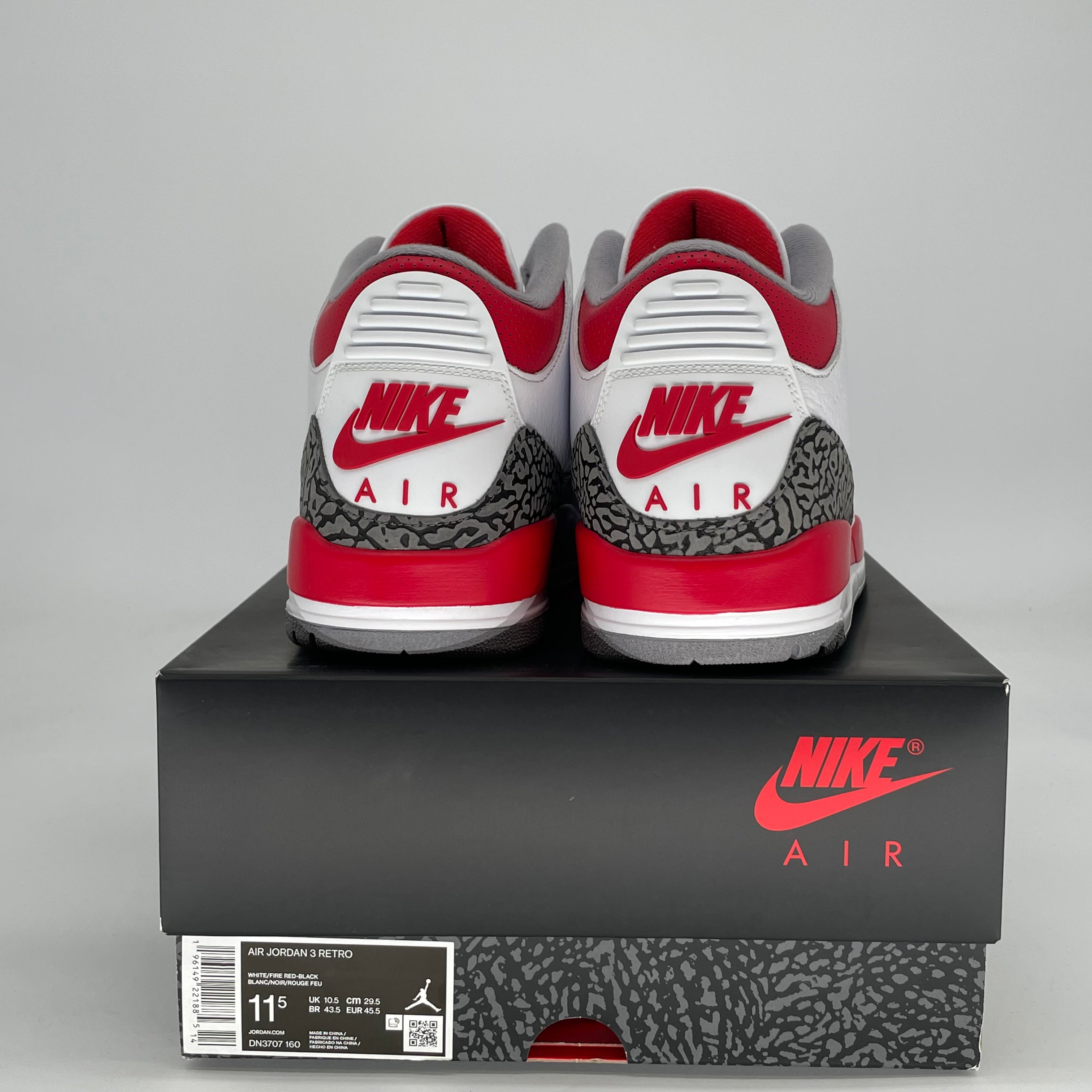 AIR JORDAN 3 FIRE RED DN3707-160 SIZE 11.5/13W