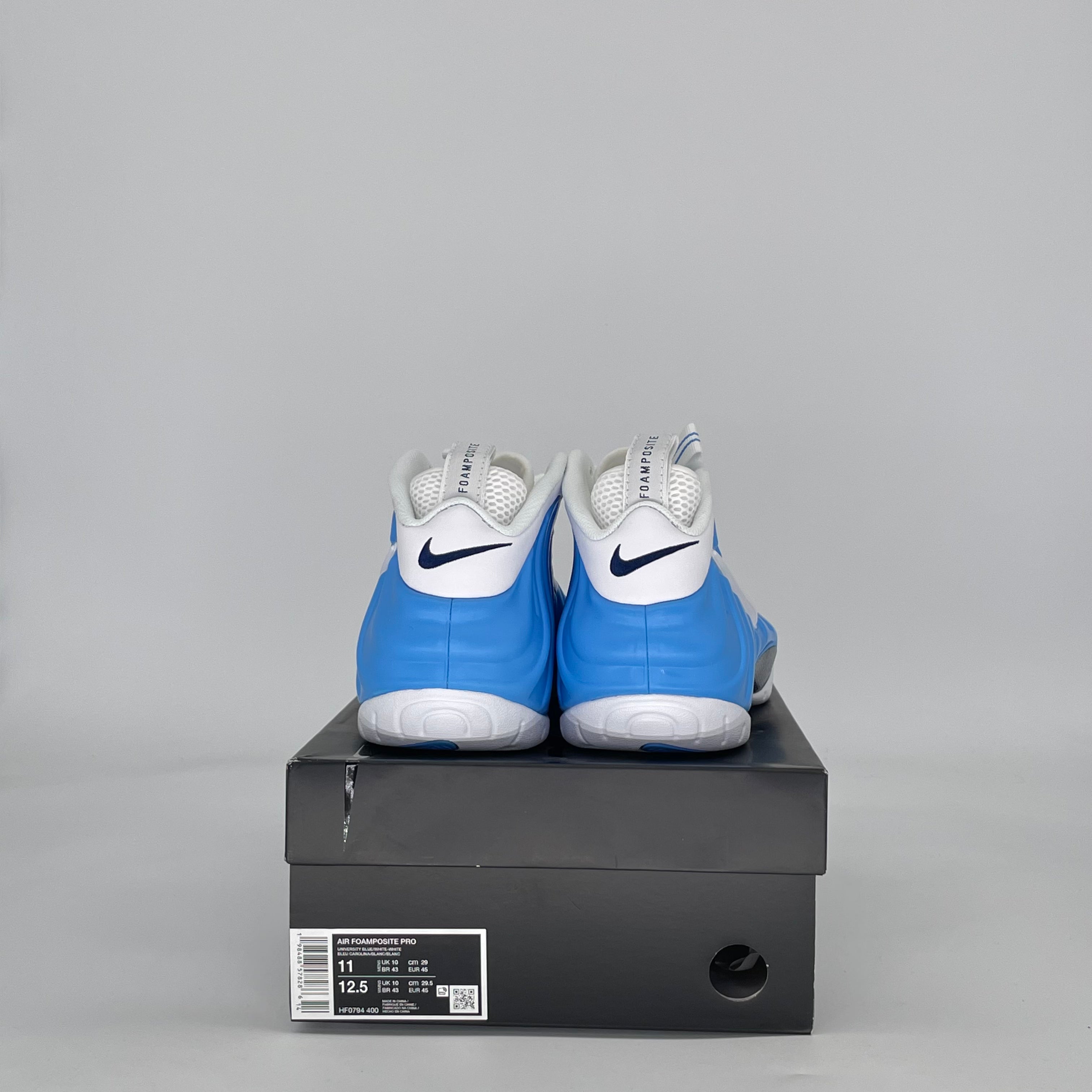 NIKE AIR FOAMPOSITE PRO UNIVERSITY BLUE HF0794-400 SIZE 11/12.5W