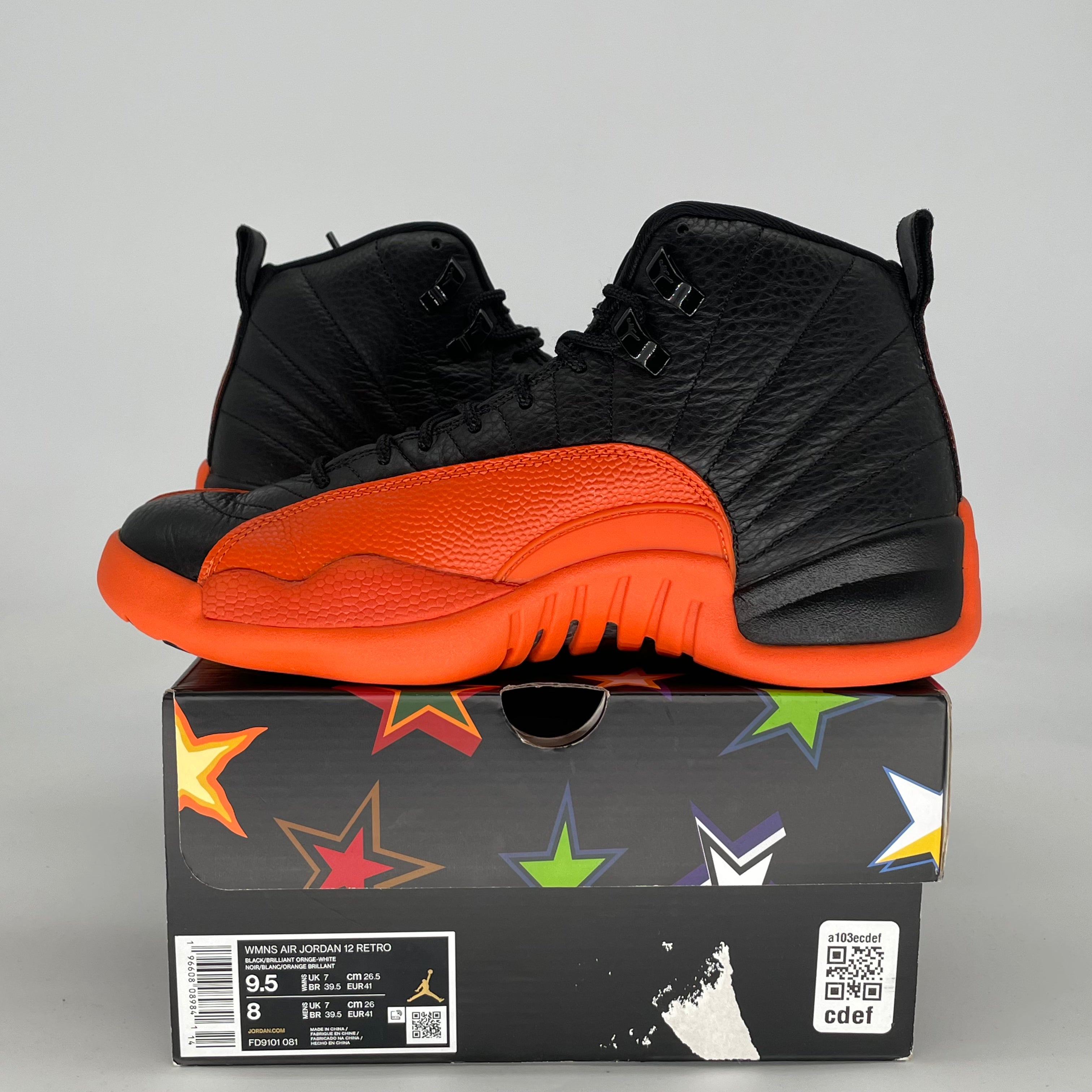 AIR JORDAN 12 WNBA ALL-STAR BRILLIANT ORANGE W FD9101-081 SIZE 8/9.5W