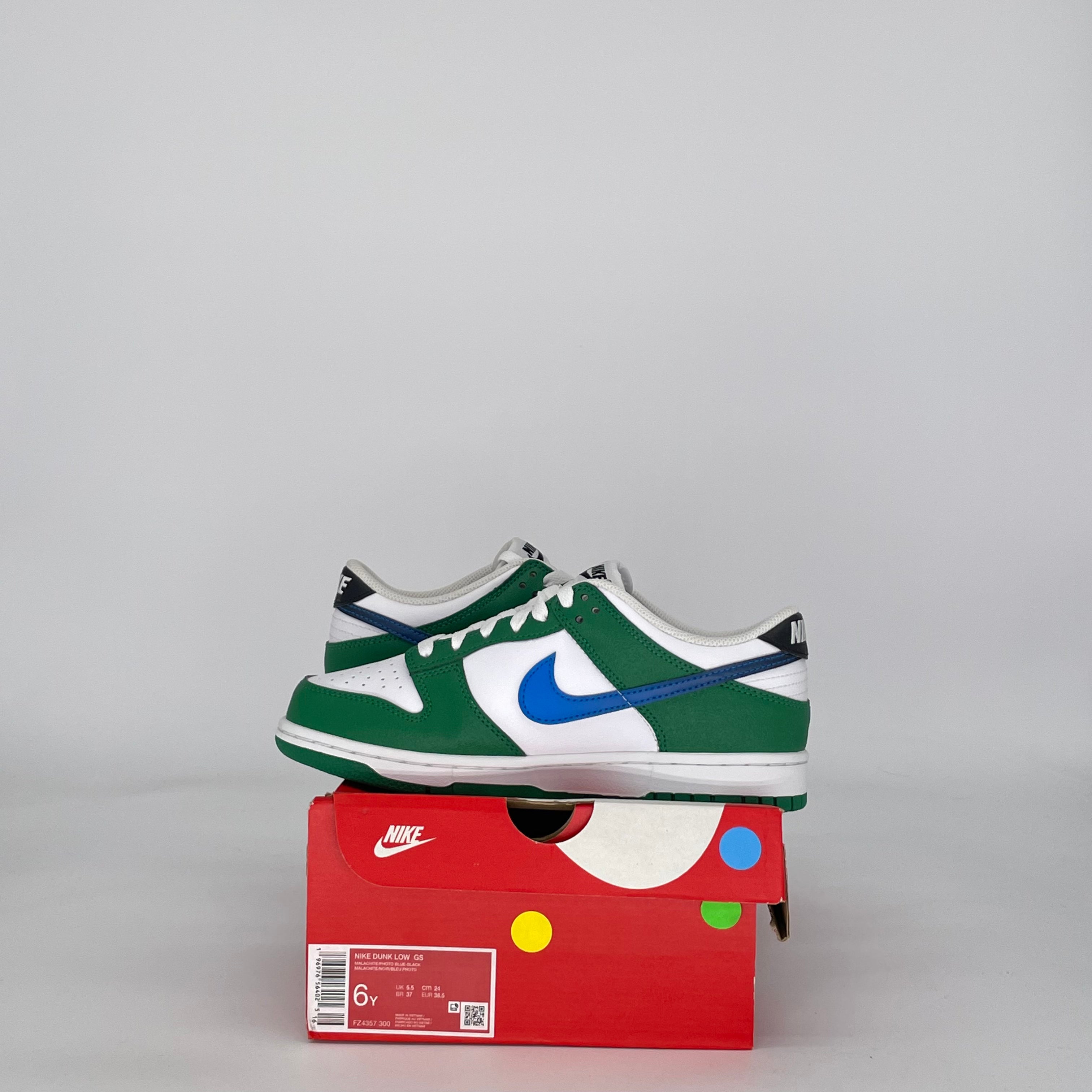 NIKE DUNK LOW MALACHITE FZ4357-300 SIZE 6/7.5W GS