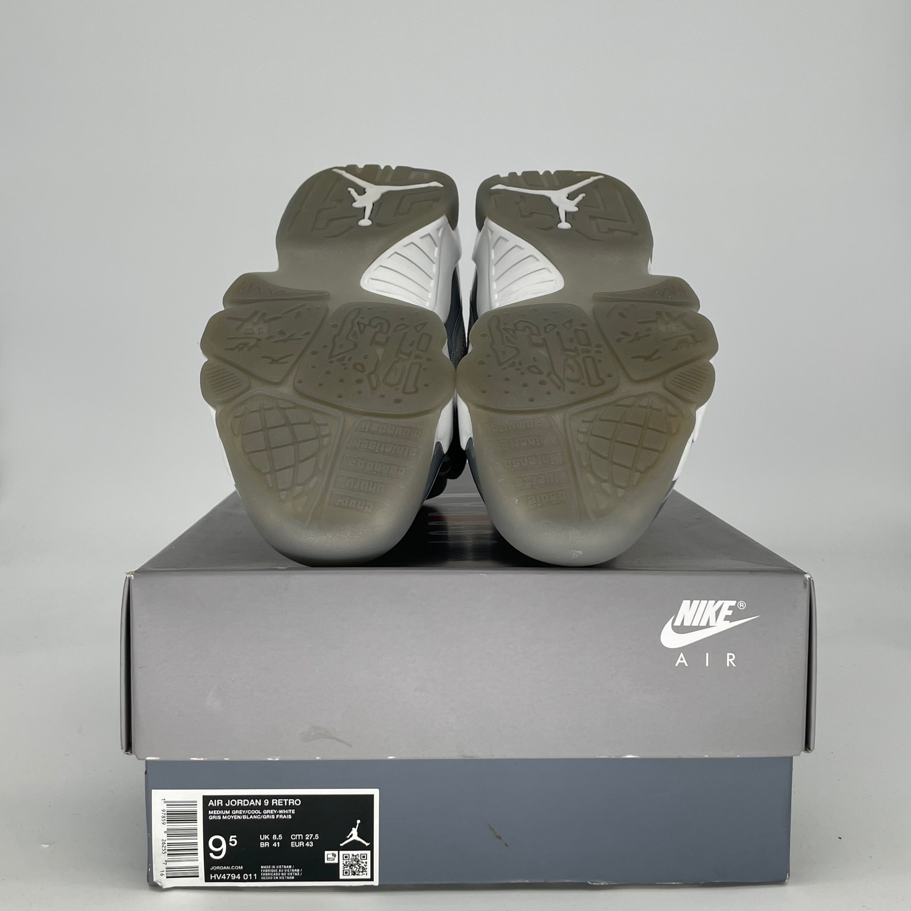 AIR JORDAN 9 COOL GREY HV4794-011 SIZE 9.5/11W