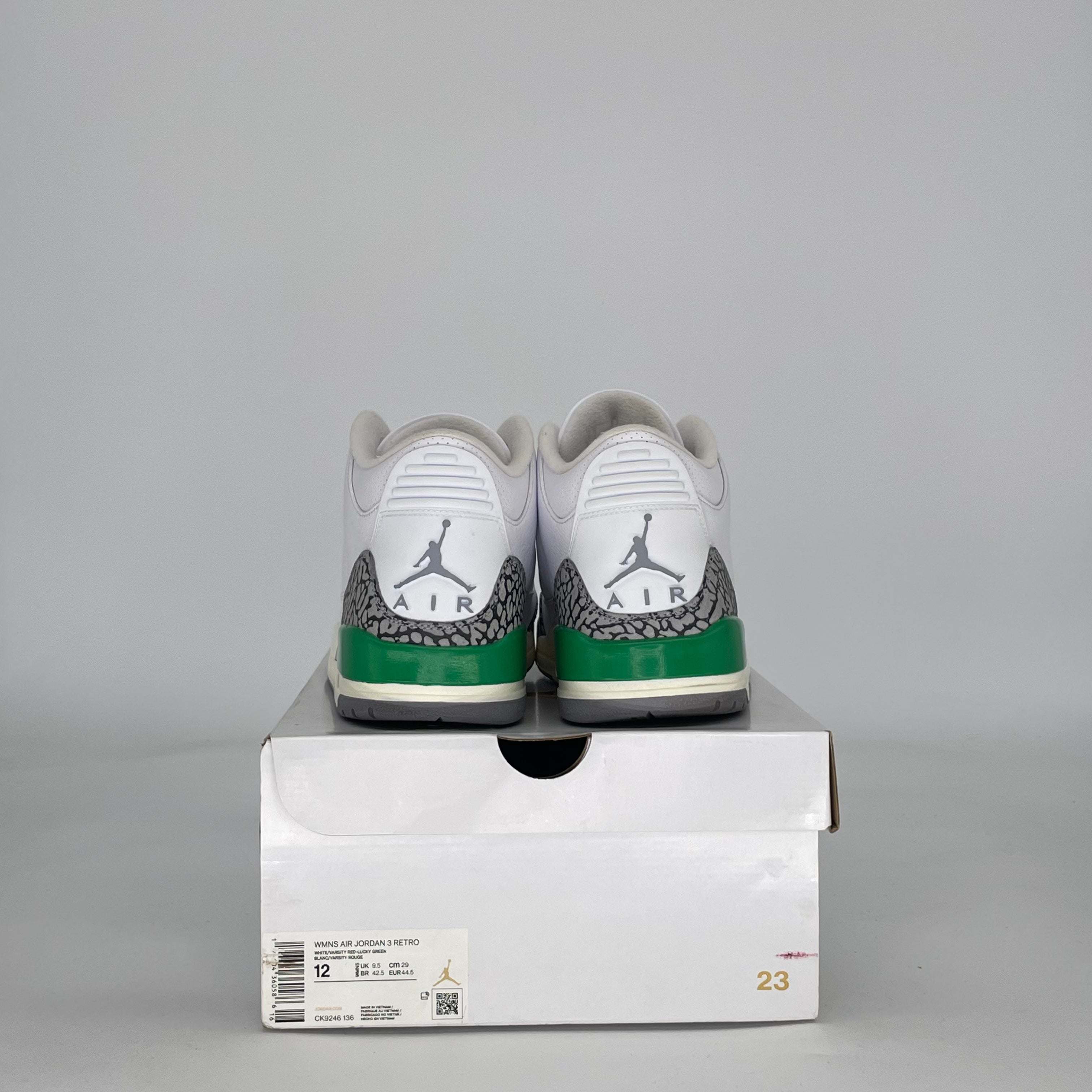 AIR JORDAN 3 LUCKY GREEN CK9246-136 SIZE 10.5/12W