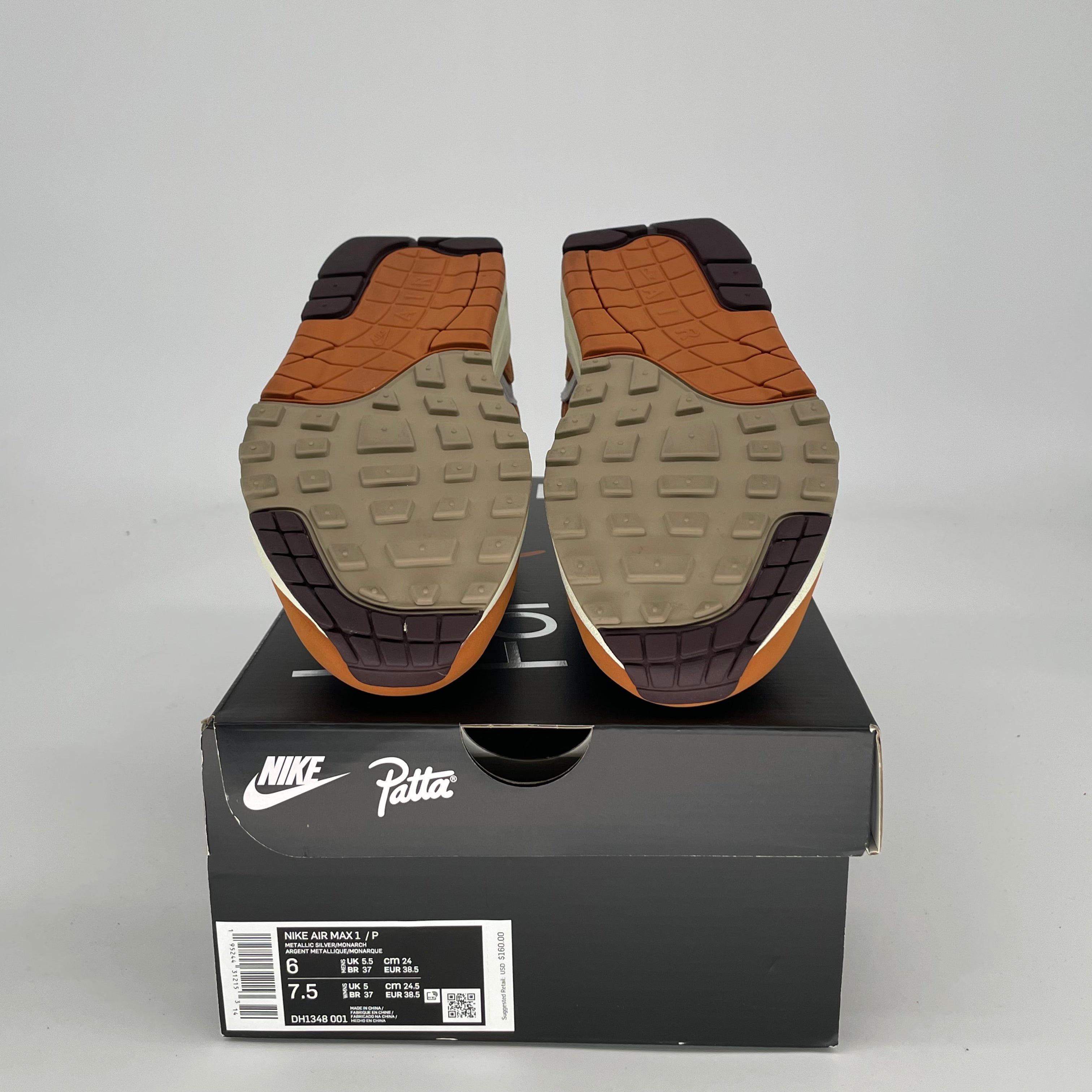 NIKE AIR MAX 1 PATTA WAVES MONARCH SIZE 6/7.5W DH1348-001